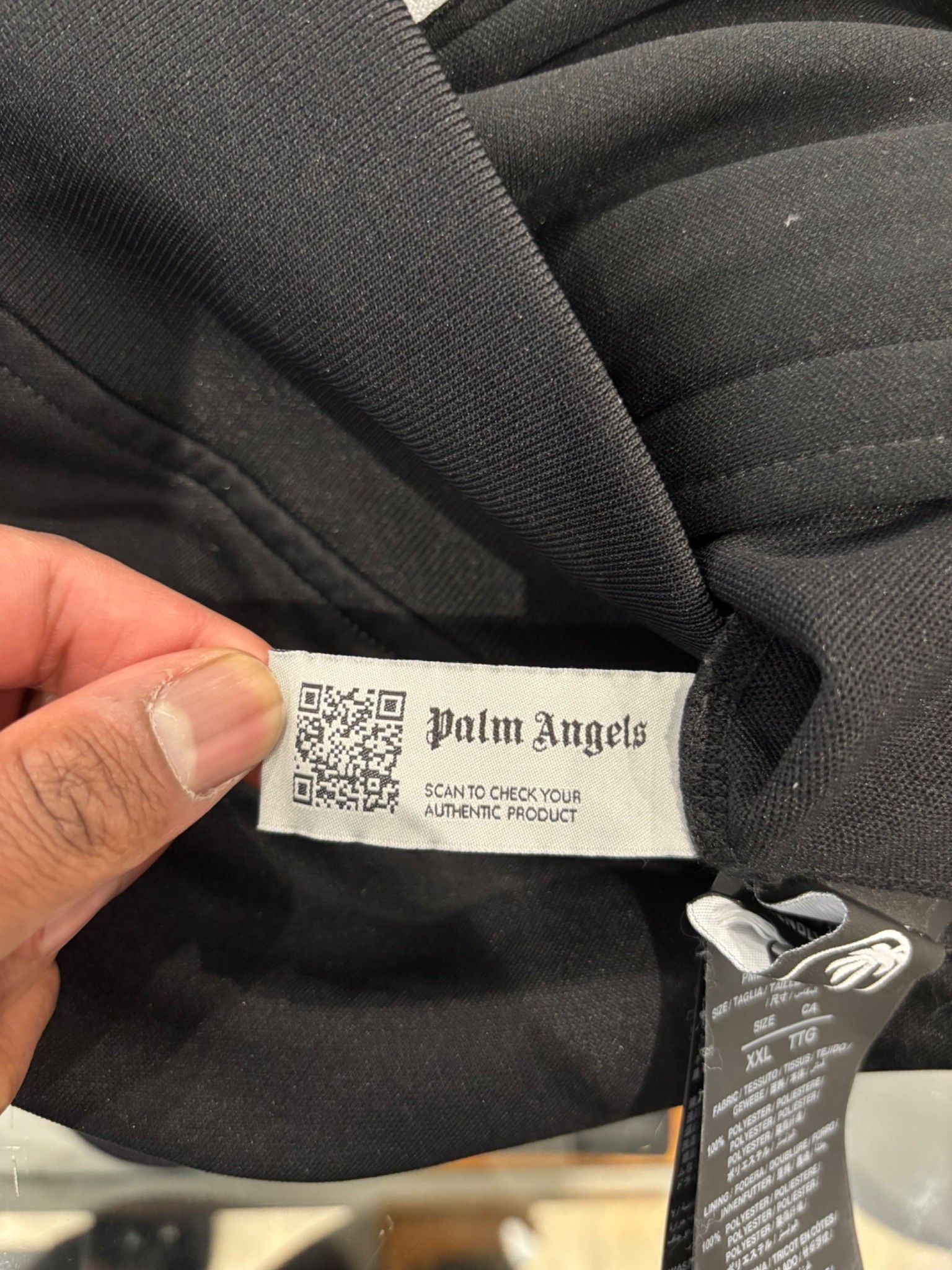 Palm Angels Palm Angels Classic Track Jacket Black/White Size US XXL / EU 58 / 5 - 10 Thumbnail