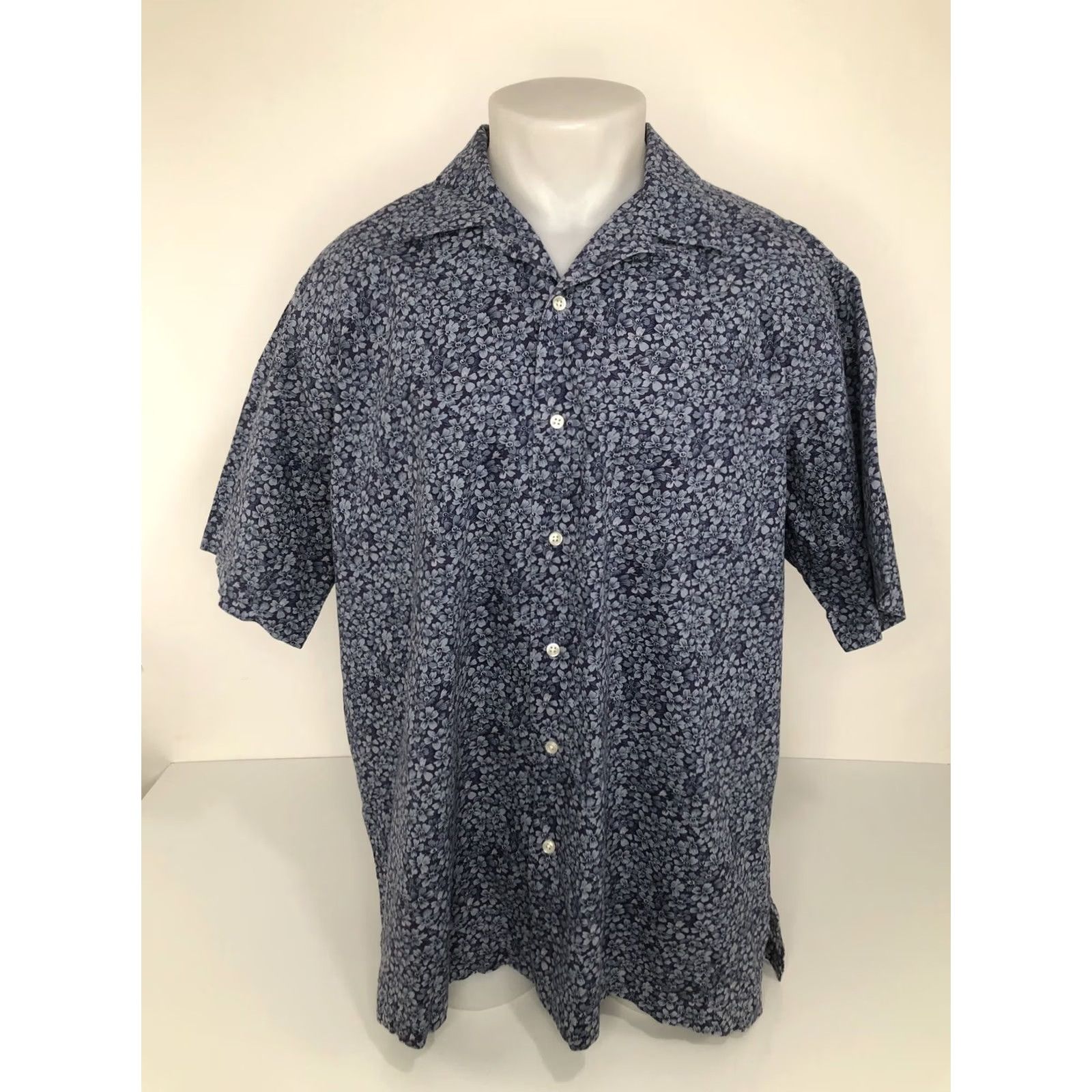 Polo Ralph Lauren POLO RALPH LAUREN CALDWELL Floral L/XL Hawaiian Aloh Shirt Button-Up Men Blue Long Sleeve Size US L / EU 52-54 / 3 - 3 Thumbnail