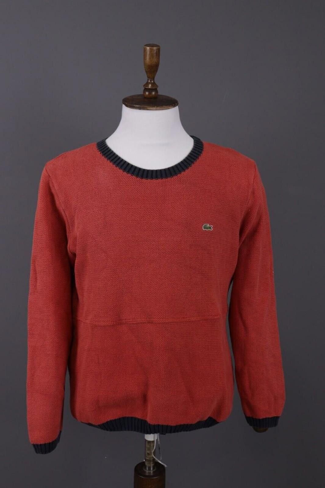 Lacoste Lacoste Red Crew Neck Knit Sweater Size 5 / L Size US L / EU 52-54 / 3 - 1 Thumbnail