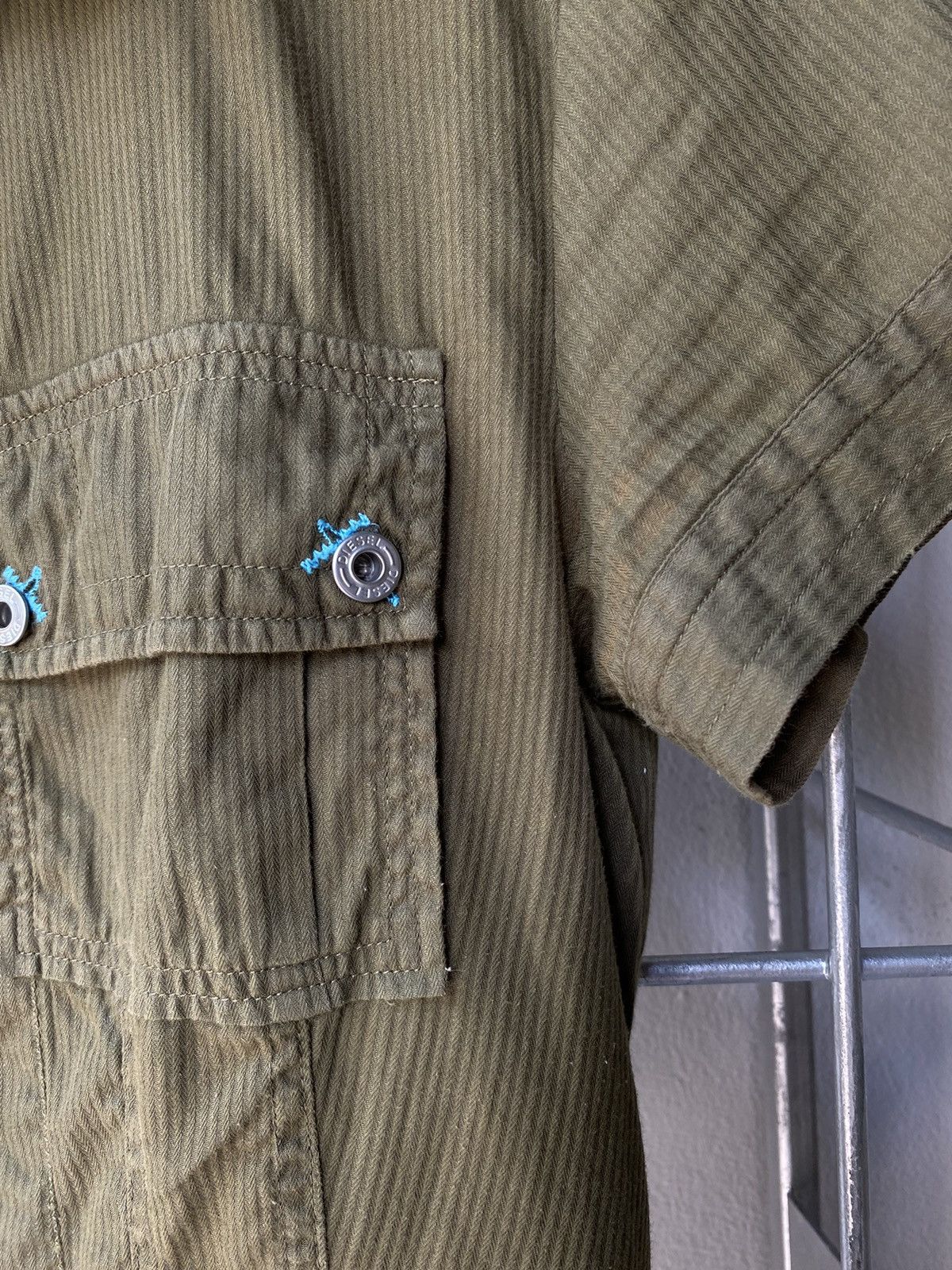 Diesel DIESEL Olive Snap Button Shirt Size M / US 6-8 / IT 42-44 - 5 Thumbnail