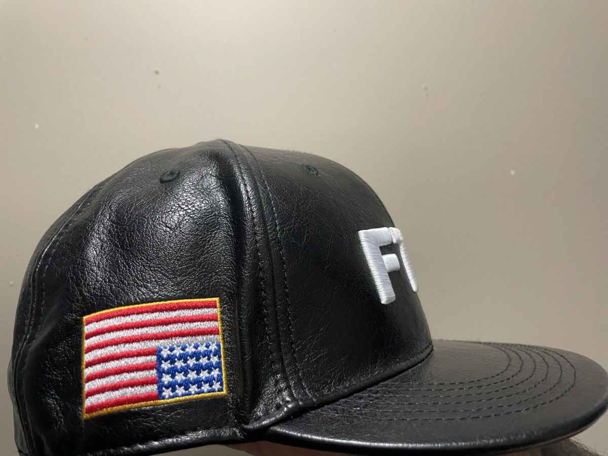 Fuck The Population Ftp leather fitted hat Size ONE SIZE - 2 Thumbnail