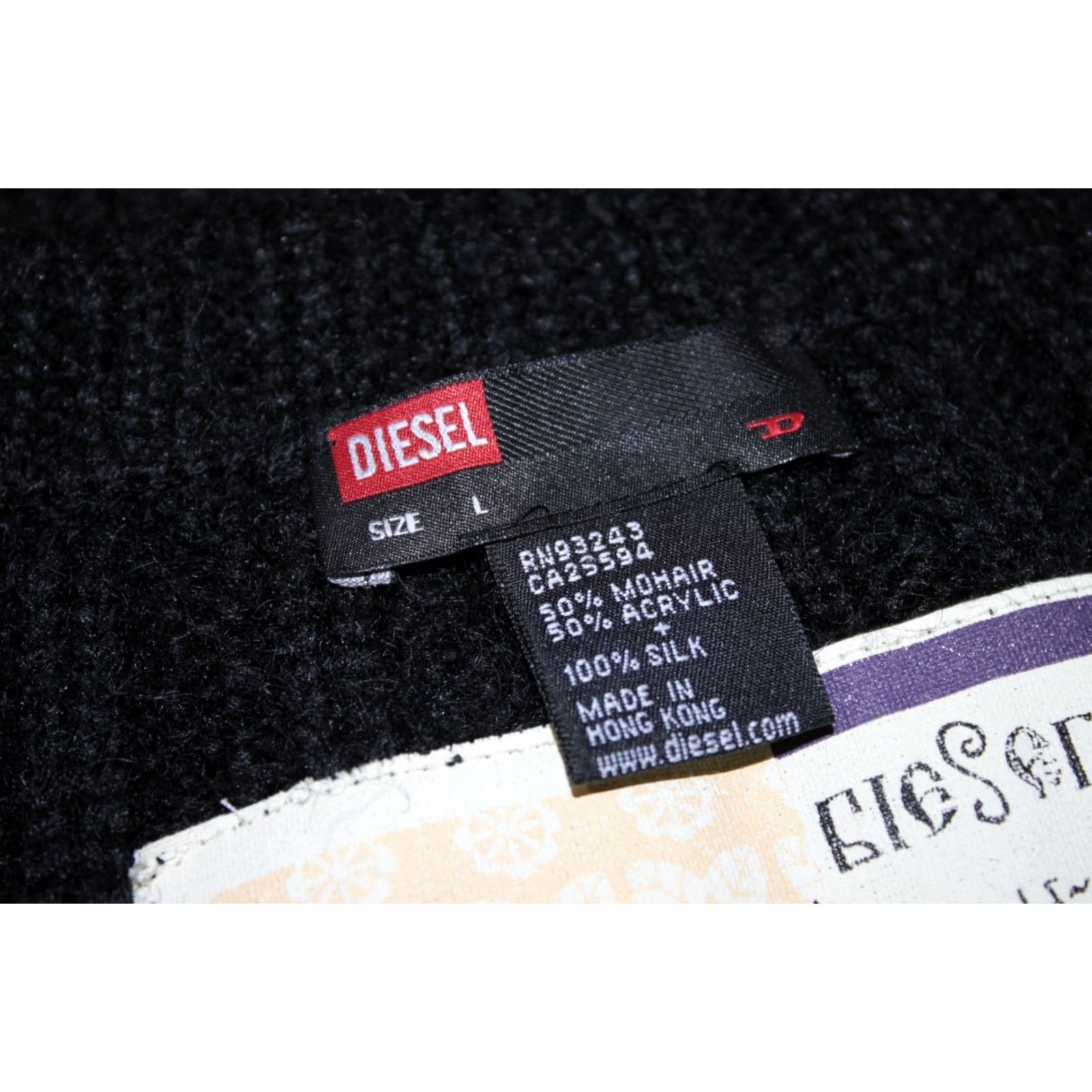 Diesel Diesel Vest Shirt Women's Mohair Silk Cotton Blend L Black Round Neck Wool Vest - Womens Diesel Vest L Black Size L / US 10 / IT 46 - 6 Thumbnail