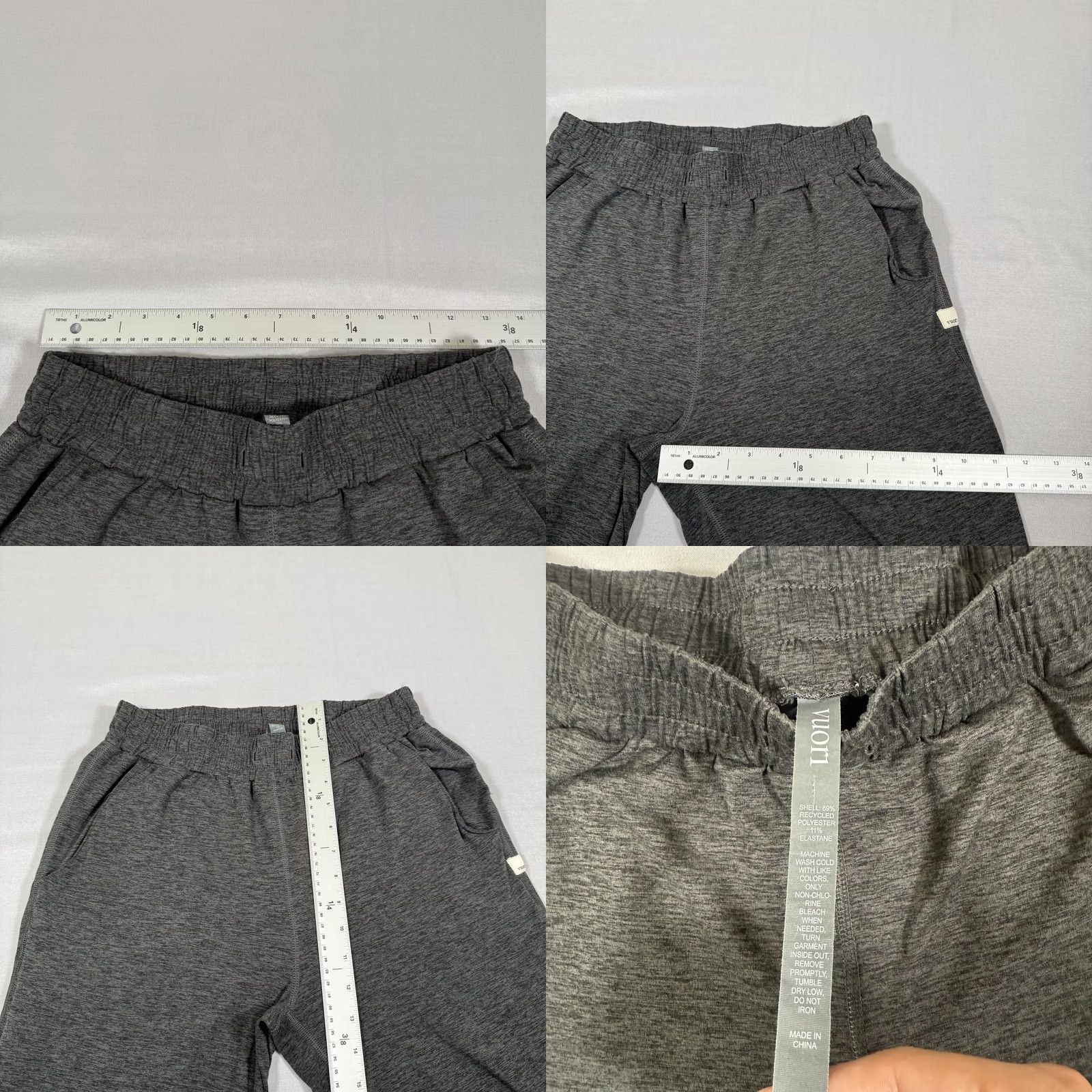 Vuori Vuori Pants Womens Small Gray Jogger Knit Elastic Waist Pockets Slim Inseam 27in Tapered Athletic Jogger Size 28" / US 6 / IT 42 - 8 Thumbnail