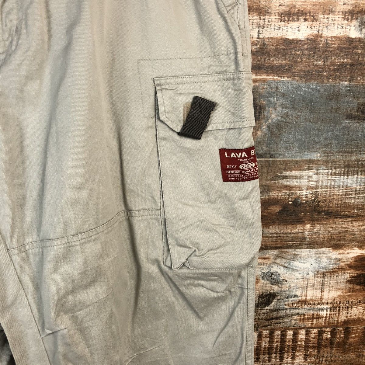 Japanese Brand Lava Bay Cream Cargo Multipocket Pants #A2539 Size US 35 - 10 Thumbnail