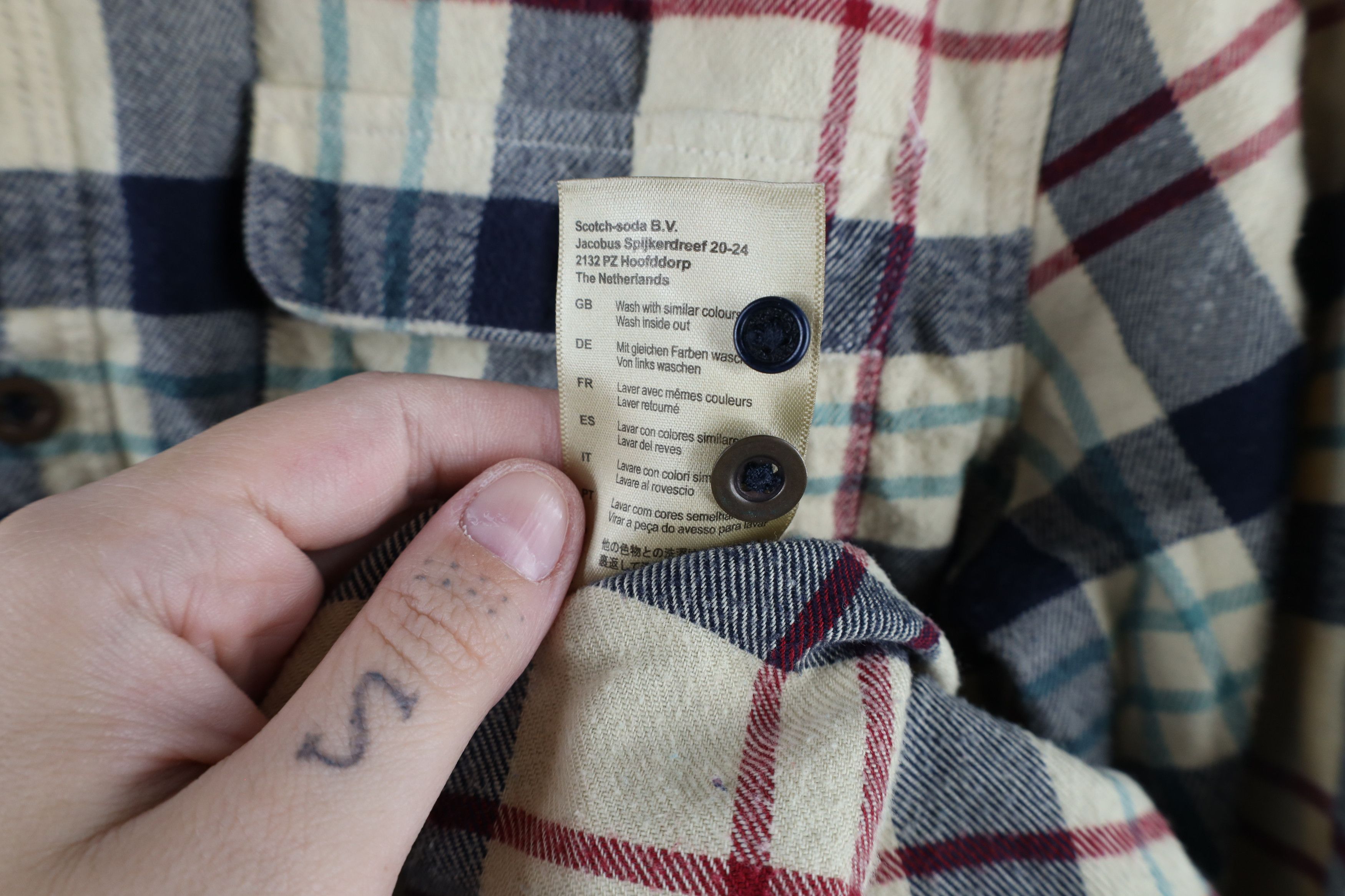 Scotch & Soda × Vintage Scotch & Soda Vintage Blauw Amsterdam Flannel Button Shirt Size US S / EU 44-46 / 1 - 9 Thumbnail