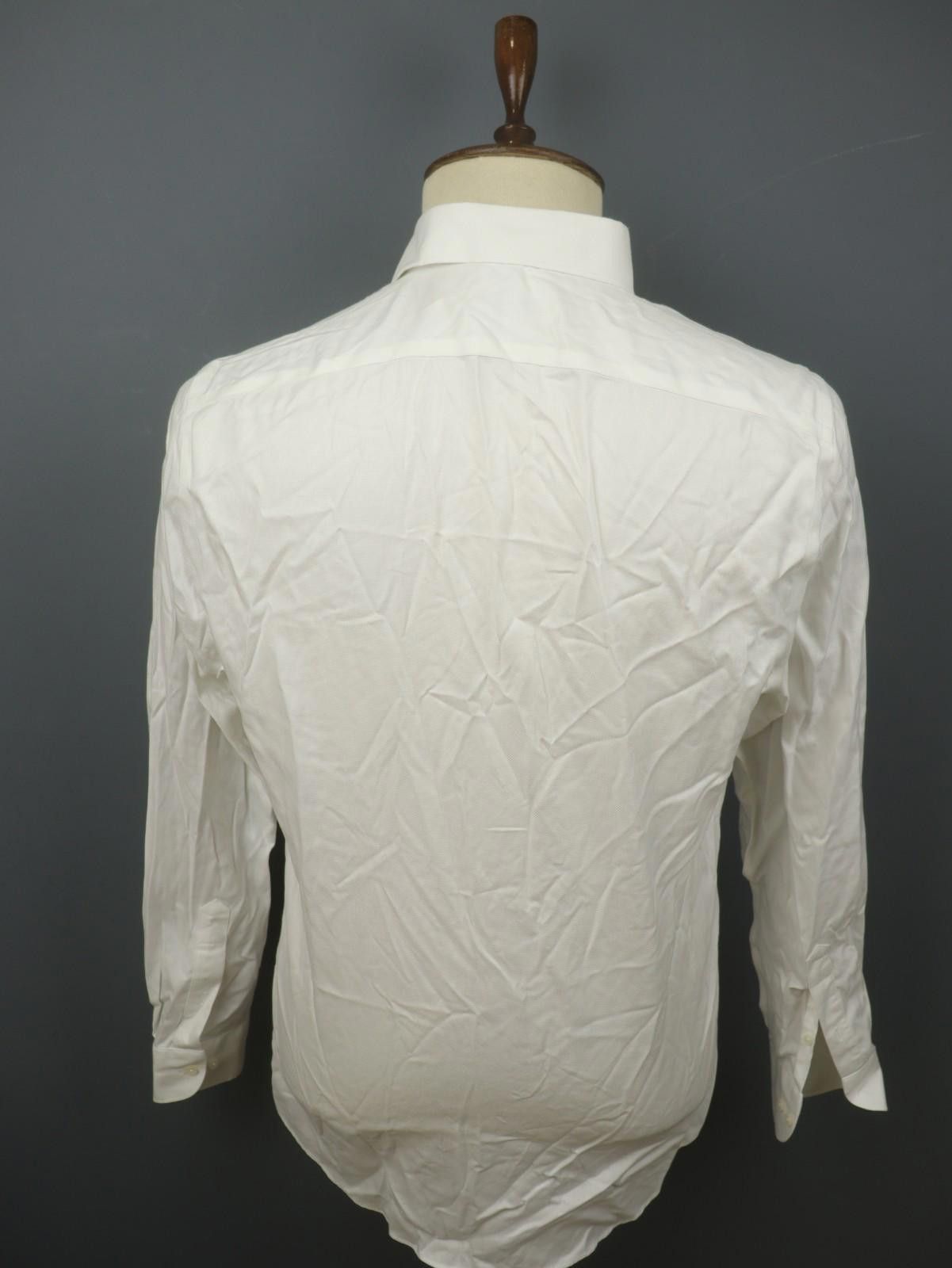 Suitsupply Suitsupply White Cotton Collared Slim Dress Shirt Size 40 Size 38R - 8 Thumbnail