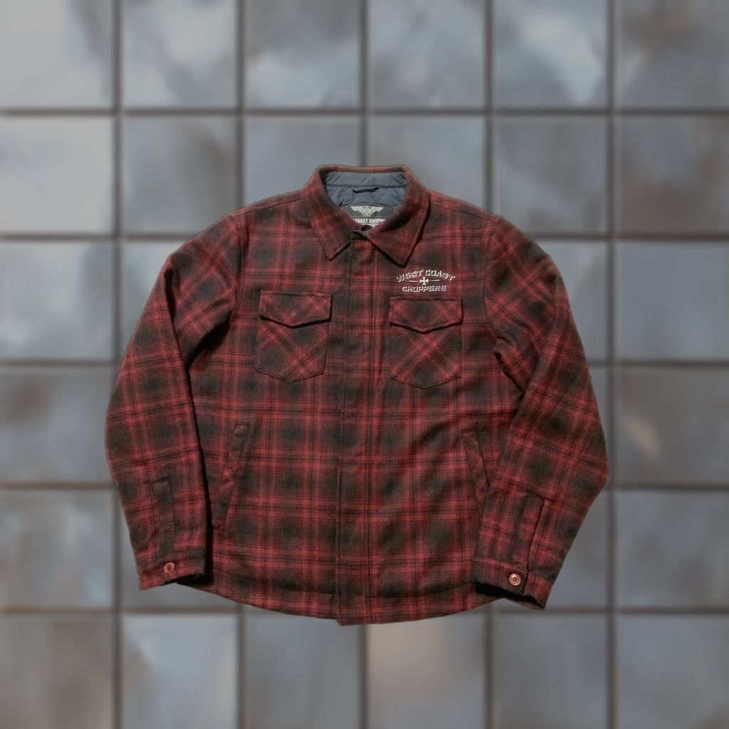 West Coast Choppers VINTAGE Jesse James West Coast Choppers Motorcycle Buffalo Plaid Wool Jacket XXL Size US XXL / EU 58 / 5 - 1 Thumbnail
