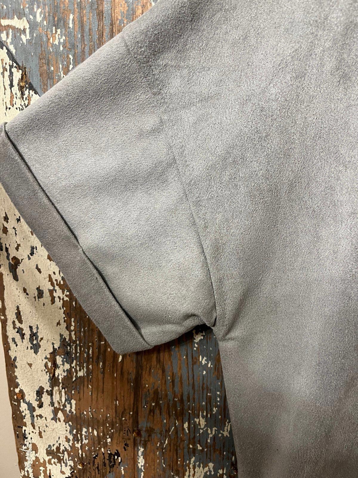 Designer Wishlist suede dress, short sleeves, size large, gray Size L / US 10 / IT 46 - 2 Thumbnail