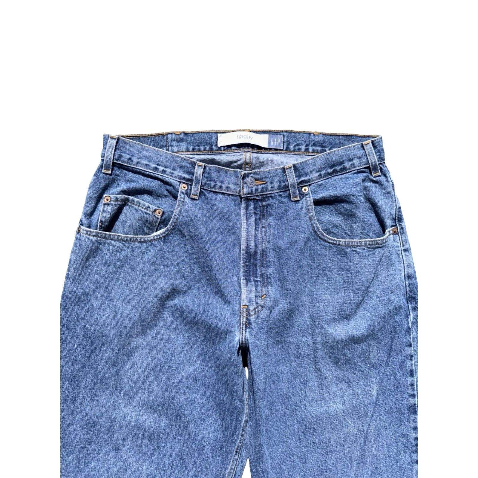 Gap VINTAGE Gap Jeans 90s Light Wash Baggy Straight 36x36 Men Global 90s, Size 36, Inseam 36, Blue Size US 36 / EU 52 - 3 Thumbnail