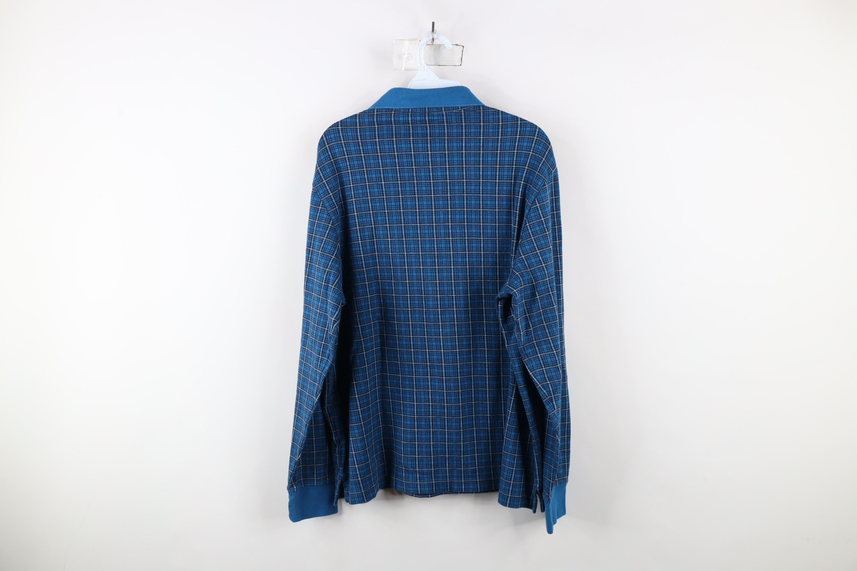 Lands' End × Vintage Vintage Y2K Lands End Long Sleeve Rugby Polo Shirt Plaid Size US L / EU 52-54 / 3 - 7 Thumbnail