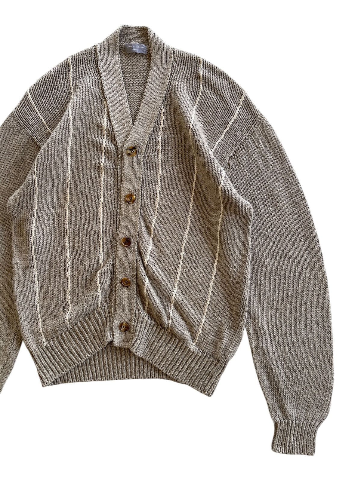 Comme des Garcons Homme Vintage CDG Homme Cable Knit Cardigan Size US L / EU 52-54 / 3 - 6 Thumbnail