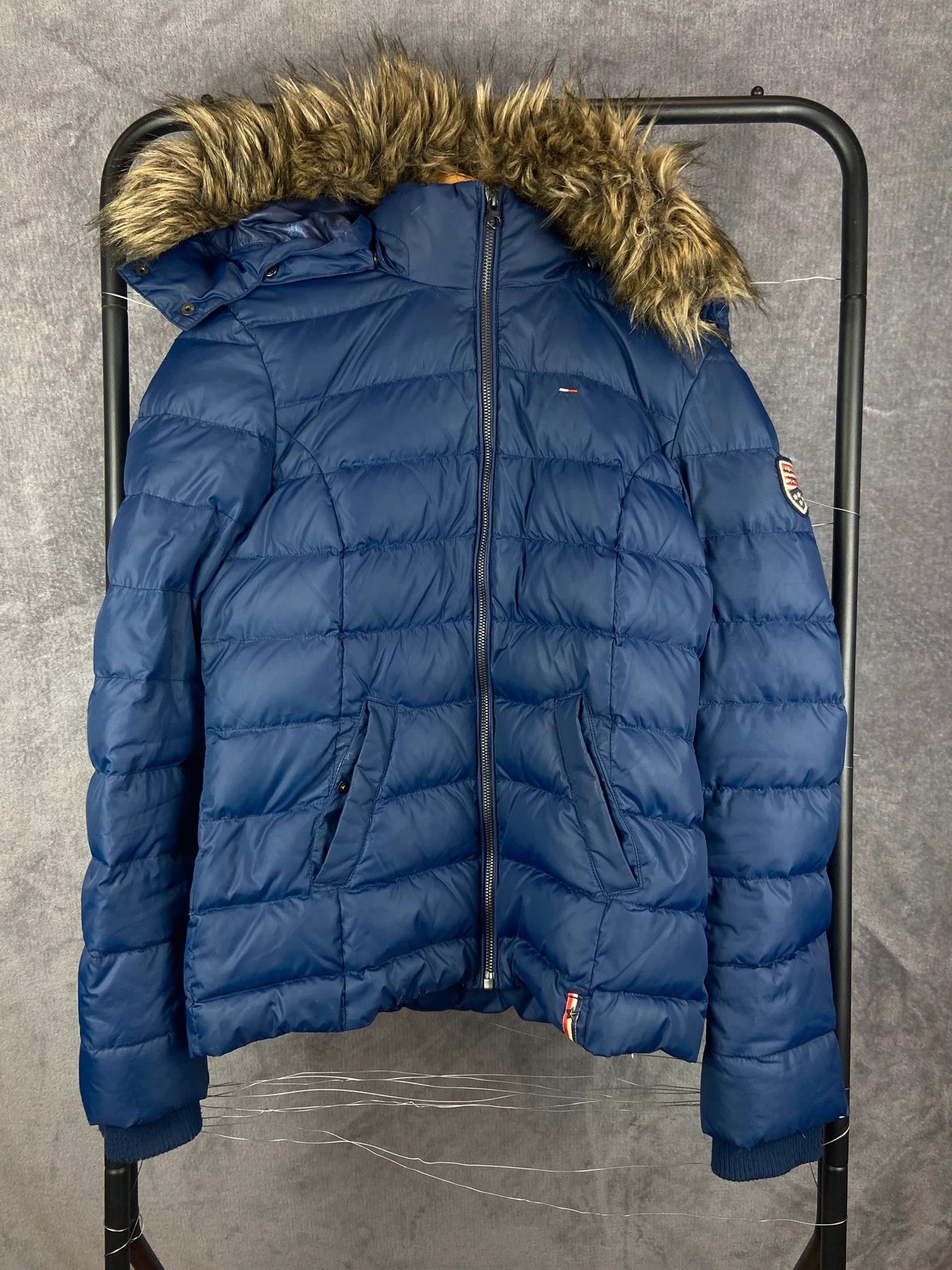 Tommy Hilfiger Tommy Hilfiger Women’s Blue Puffer Jacket with Faux Fur Size US S / EU 44-46 / 1 - 1 Thumbnail