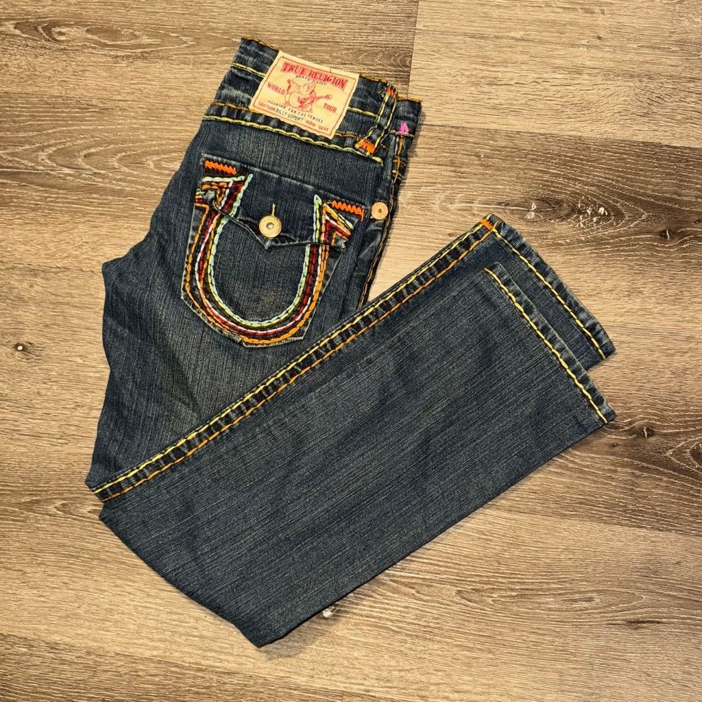 True Religion True Religion Billy Supert Straight Leg Jeans Size 26 Size 26" / US 2 / IT 38 - 1 Thumbnail
