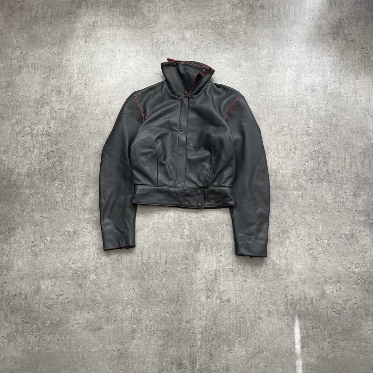 Leather Vintage 90s Italiy Leather Motorcycle Racing Suit Jacket Size M / US 6-8 / IT 42-44 - 6 Thumbnail