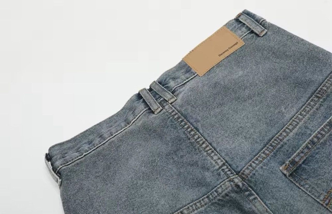 Jean Vintage Washed Distressed Splicing Flared Jeans Size US 30 / EU 46 - 9 Thumbnail