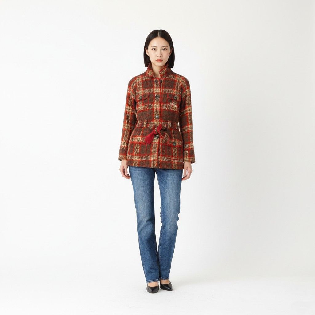 Tommy Hilfiger Tommy Hilfiger Women XS Jacket Multicolour Check 4611 Size XS / US 0-2 / IT 36-38 - 1 Thumbnail