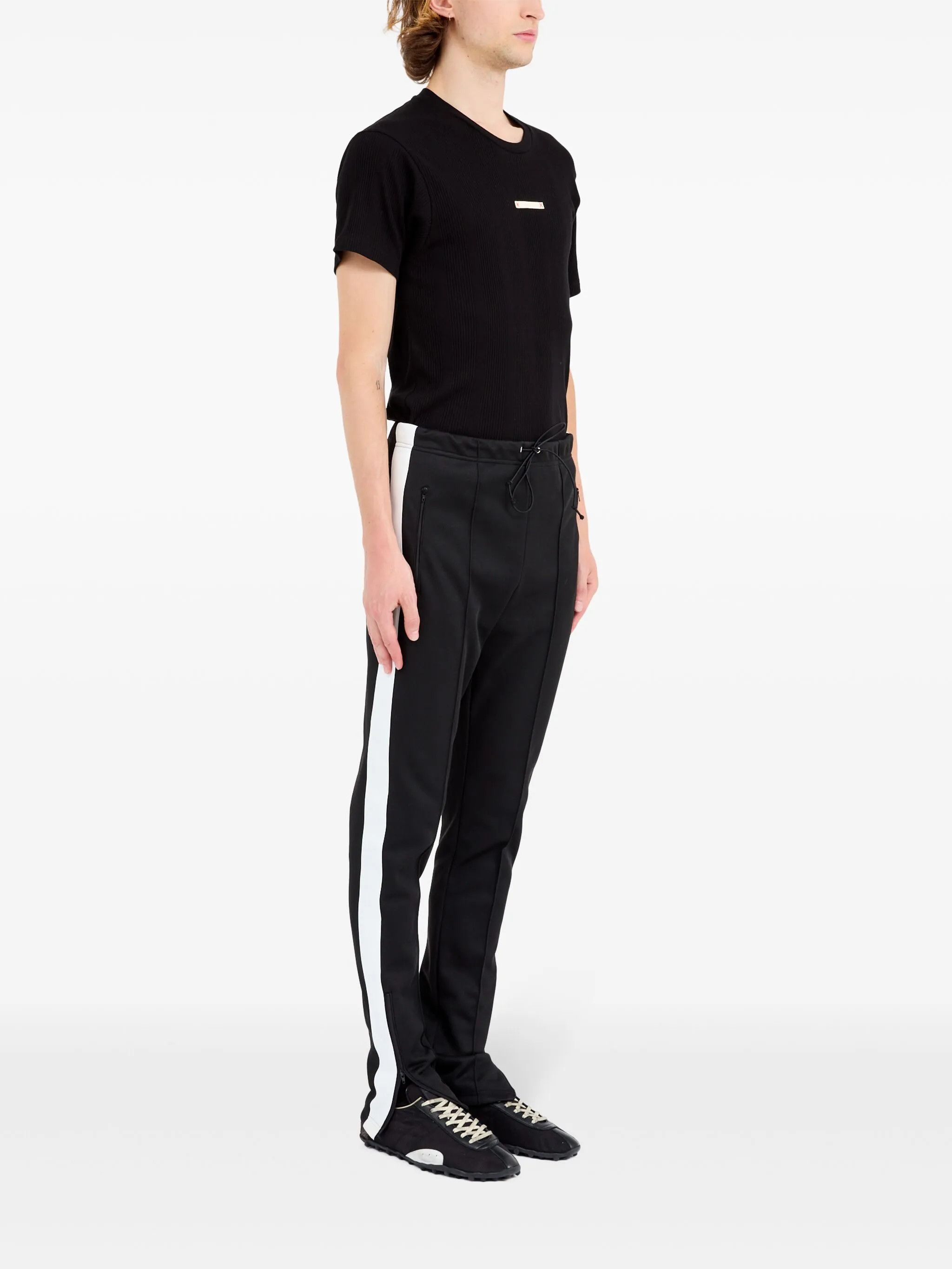 Maison Margiela o1w1db10126 Four Stitch Logo Track Pant in Black Size US 32 / EU 48 - 3 Thumbnail