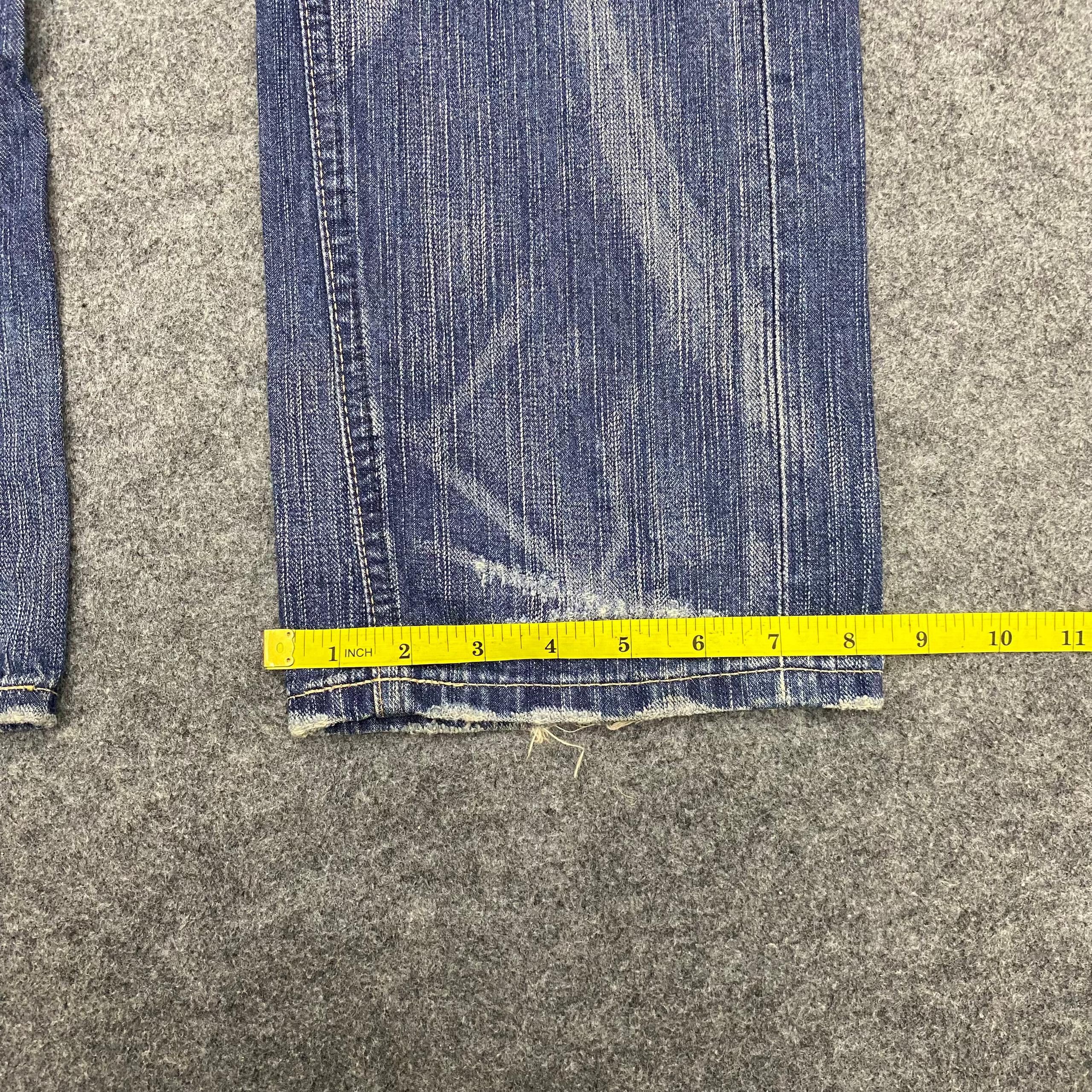 Edwin 💥Best Offer💥Vintage Edwin 503 Blue Trip Distressed Denim Size US 32 / EU 48 - 9 Thumbnail