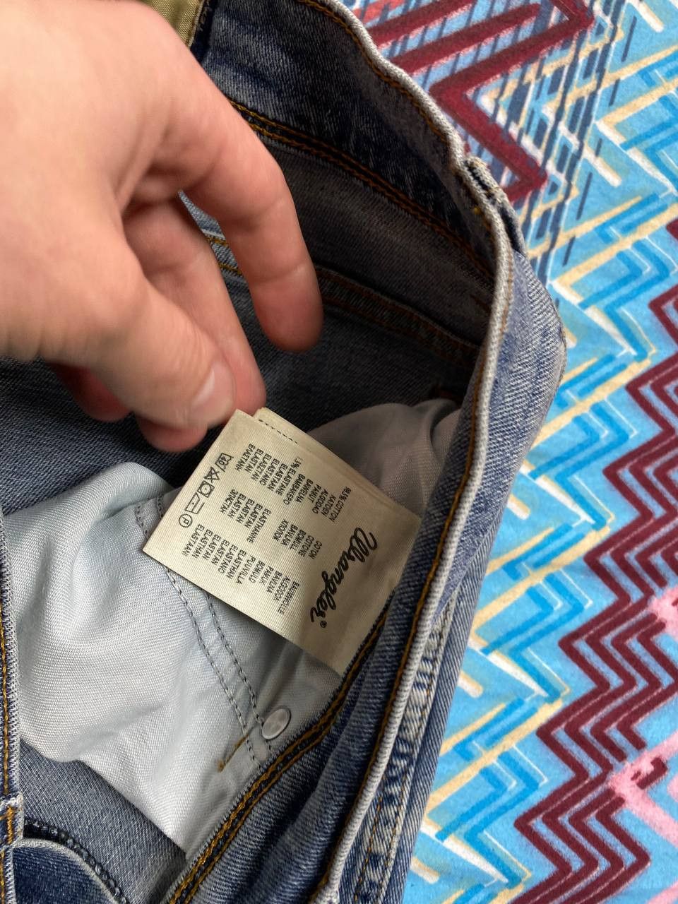 Vintage × Wrangler Crazy baggy Y2K wrangler faded distressed carpenter pants Size US 34 / EU 50 - 3 Thumbnail