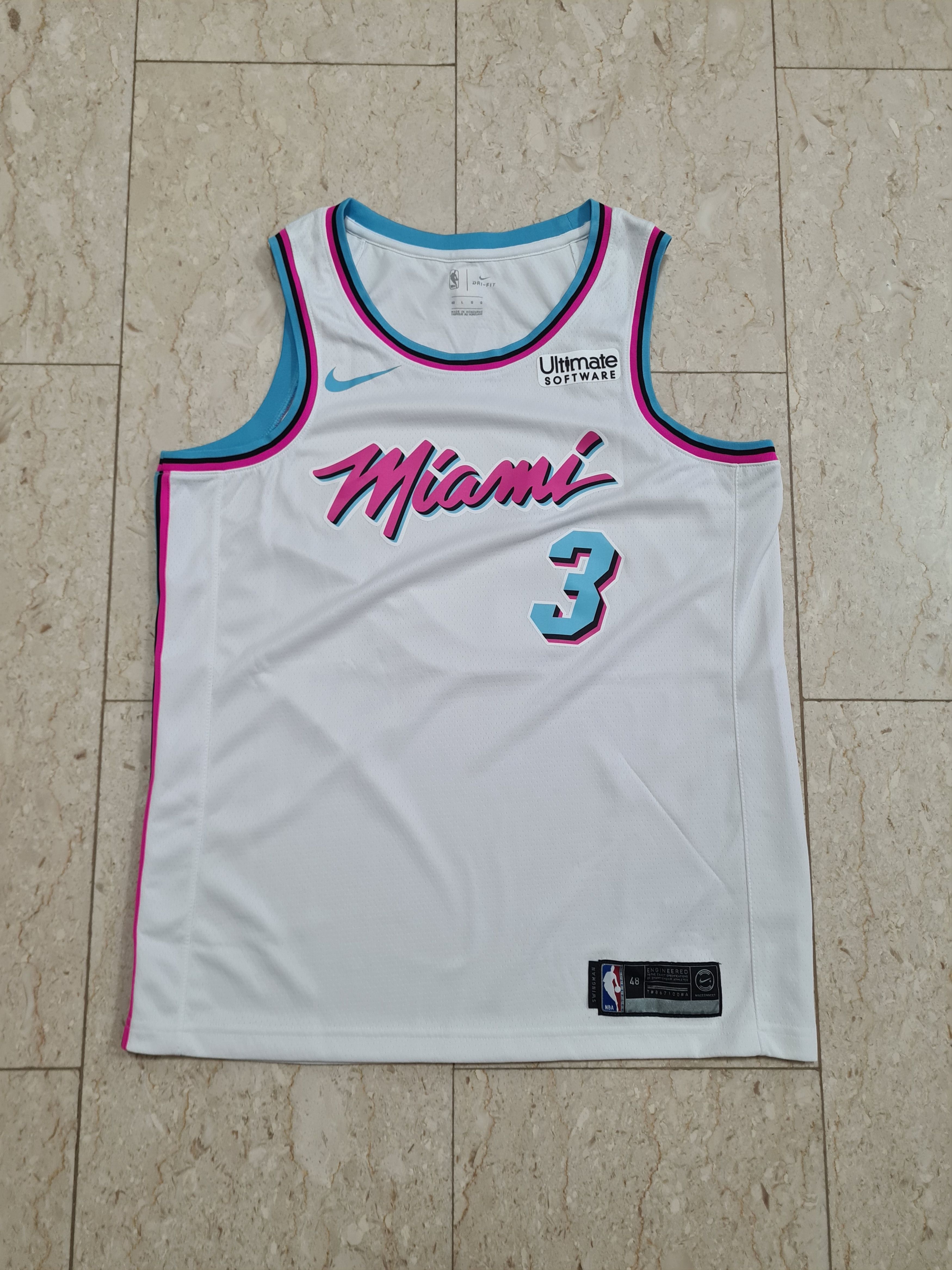 NBA Rare Authentic Nike Miami Heat Vice City Swingman Jersey Size US L / EU 52-54 / 3 - 1 Thumbnail