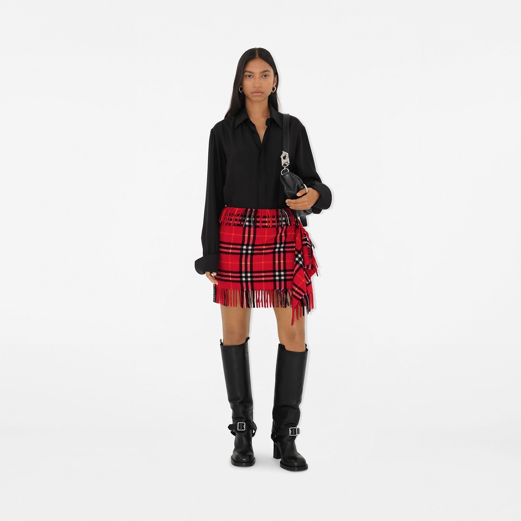 Burberry o1w1db10426 Check Wool Cashmere Mini Kilt in Multicolor Size 28" / US 6 / IT 42 - 2 Thumbnail