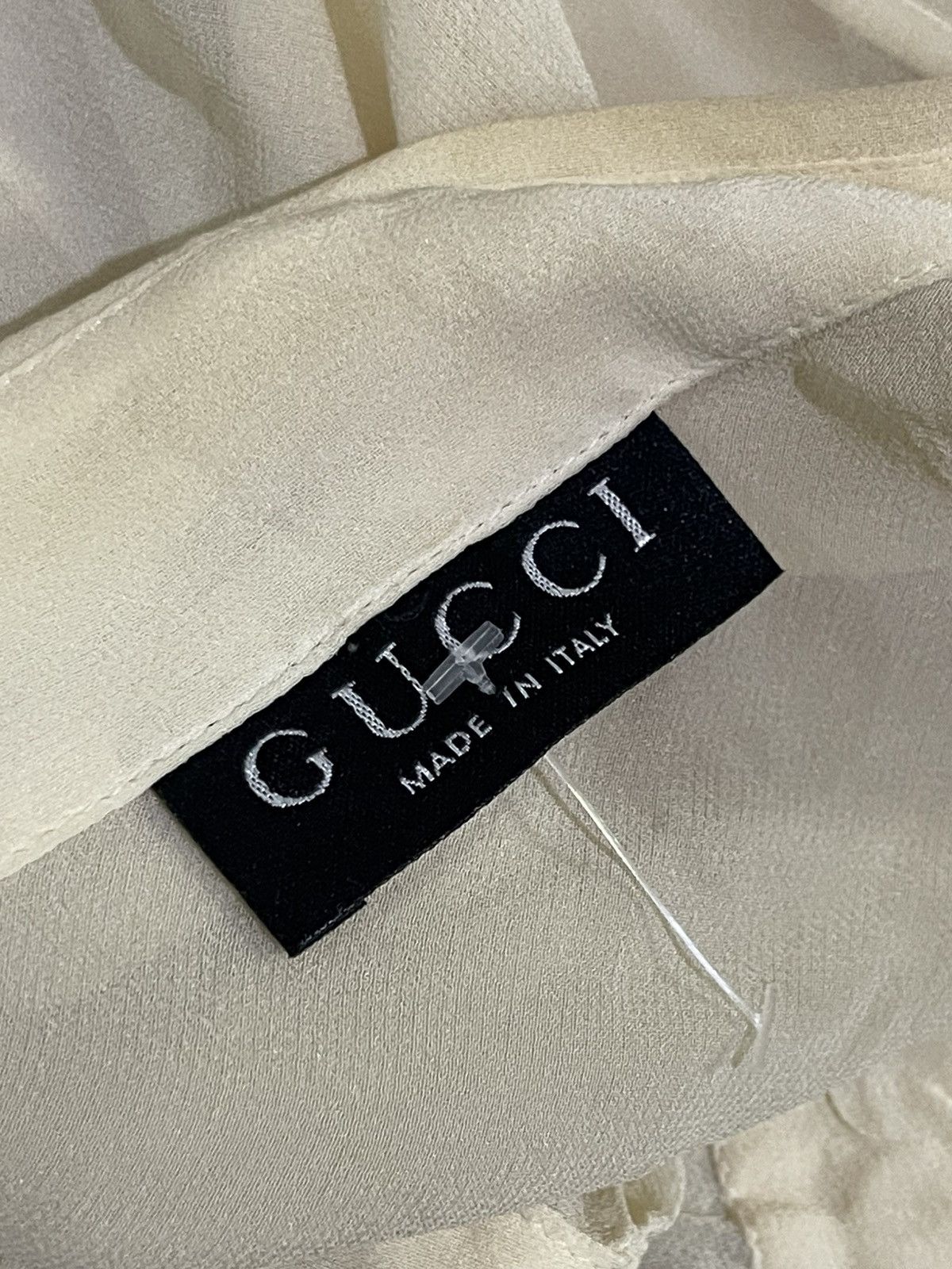 Gucci 1997 Gucci Tom Ford Rayon/Silk Sheer Mesh Cowl Neck Shirts Size S / US 4 / IT 40 - 10 Thumbnail