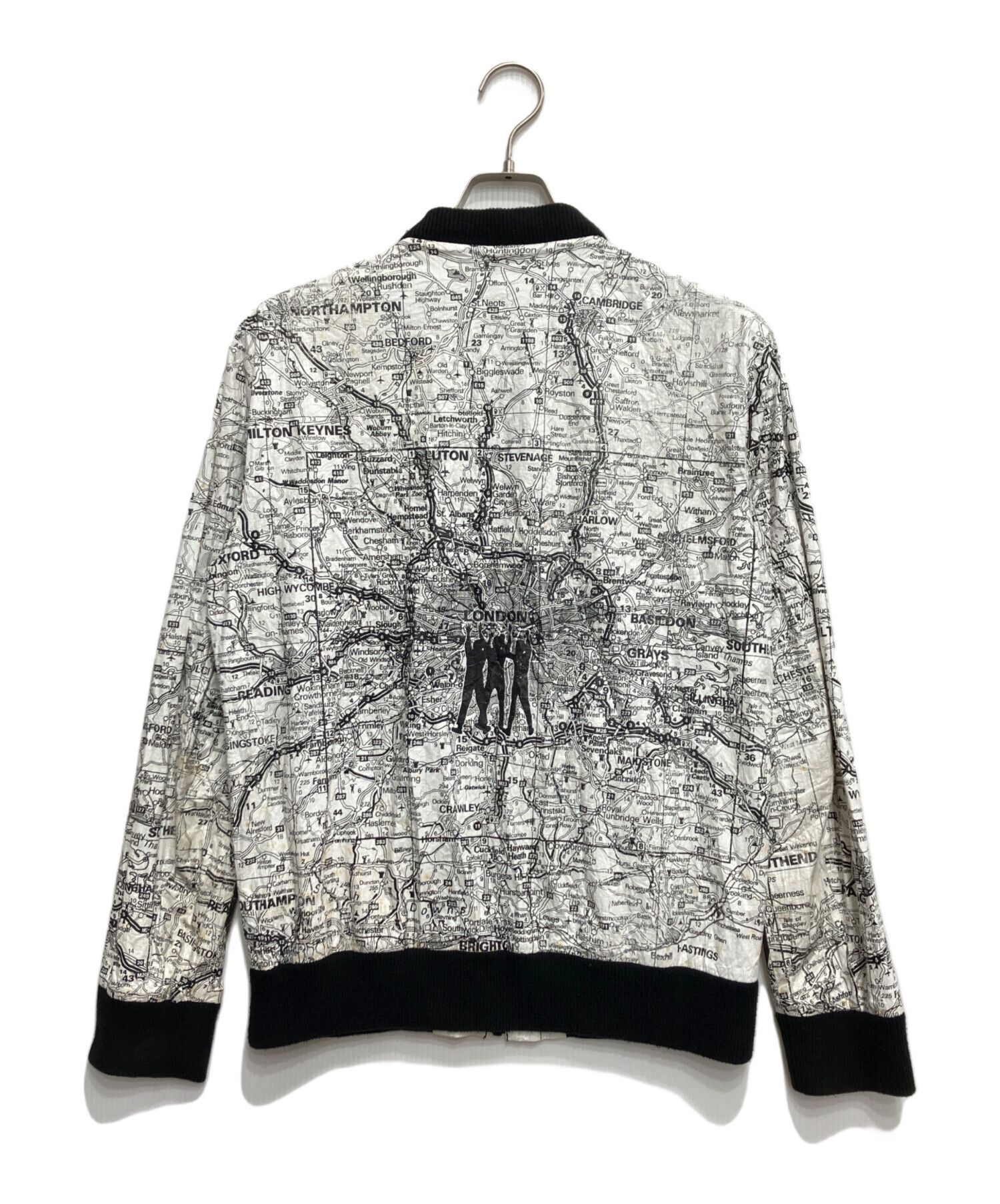 Number (N)ine NUMBER (N)INE Paper Map Full ZipvBlouson Jacket White 34 Size US L / EU 52-54 / 3 - 2 Thumbnail
