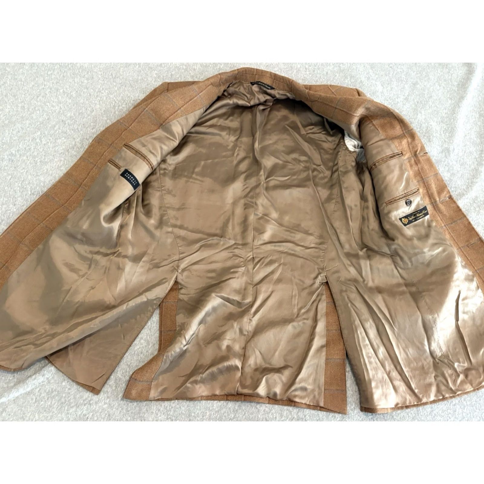 Loro Piana VINTAGE Barneys New York Blazer Jacket 42L Brown Cashmere 3-Button Long Mens 90s/Holes Size 42R - 2 Thumbnail