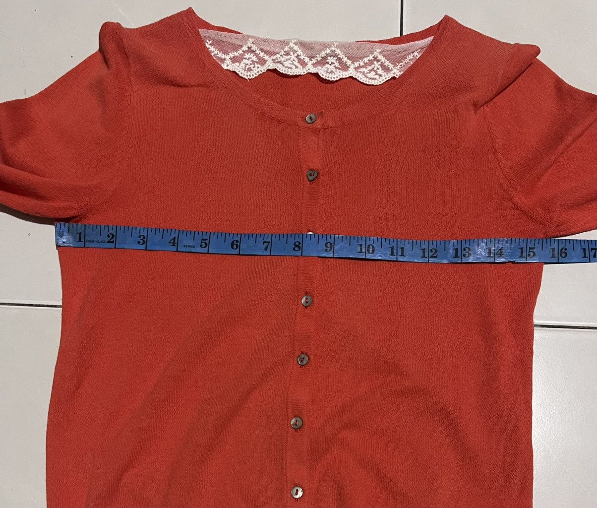 Japanese Brand Earth Music & Ecology Light Orange Knitwear Cardigan #S1204 Size S / US 4 / IT 40 - 8 Thumbnail
