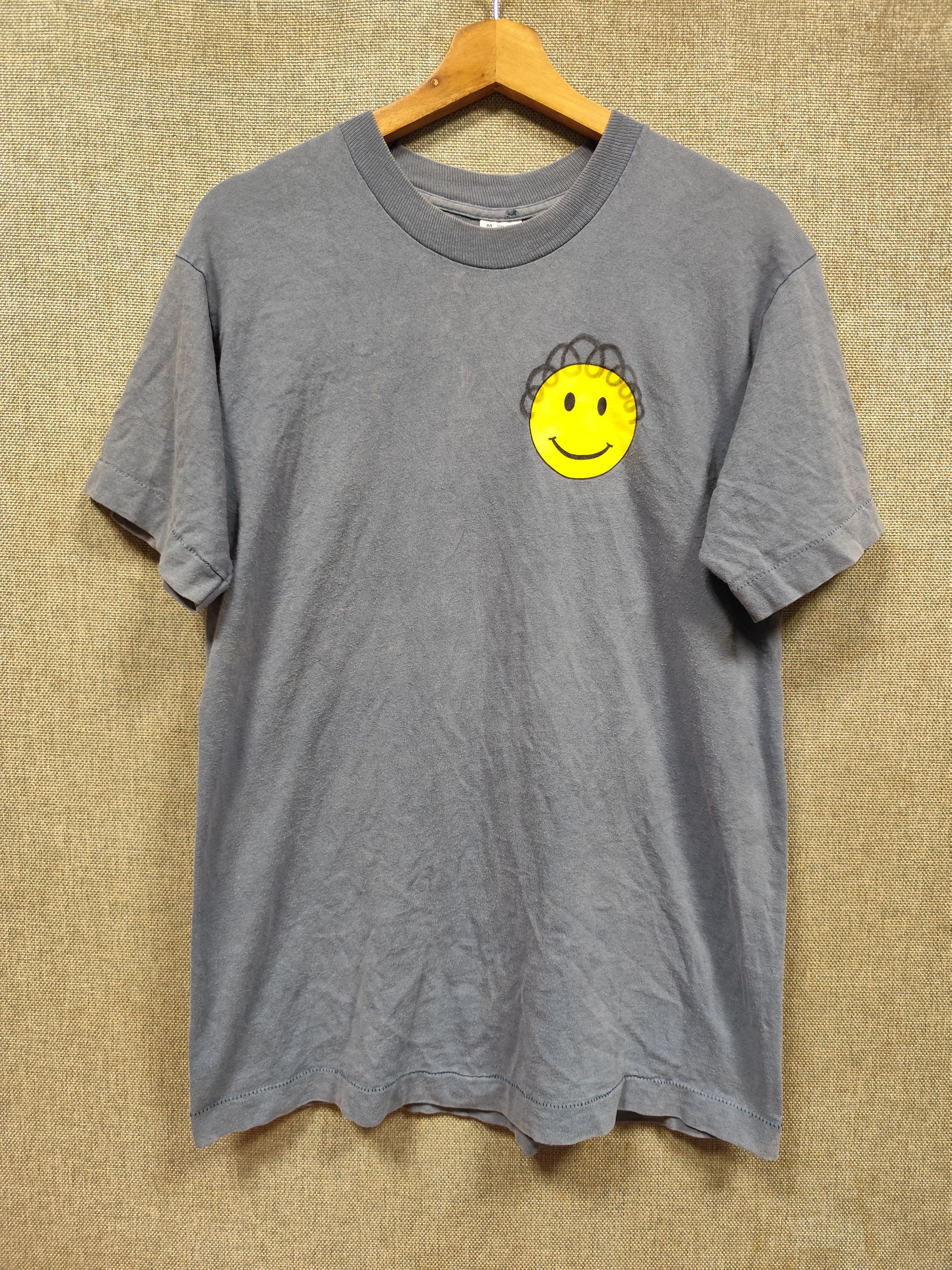Fruit Of The Loom vintage 90s t shirt smiley face Size US M / EU 48-50 / 2 - 2 Thumbnail