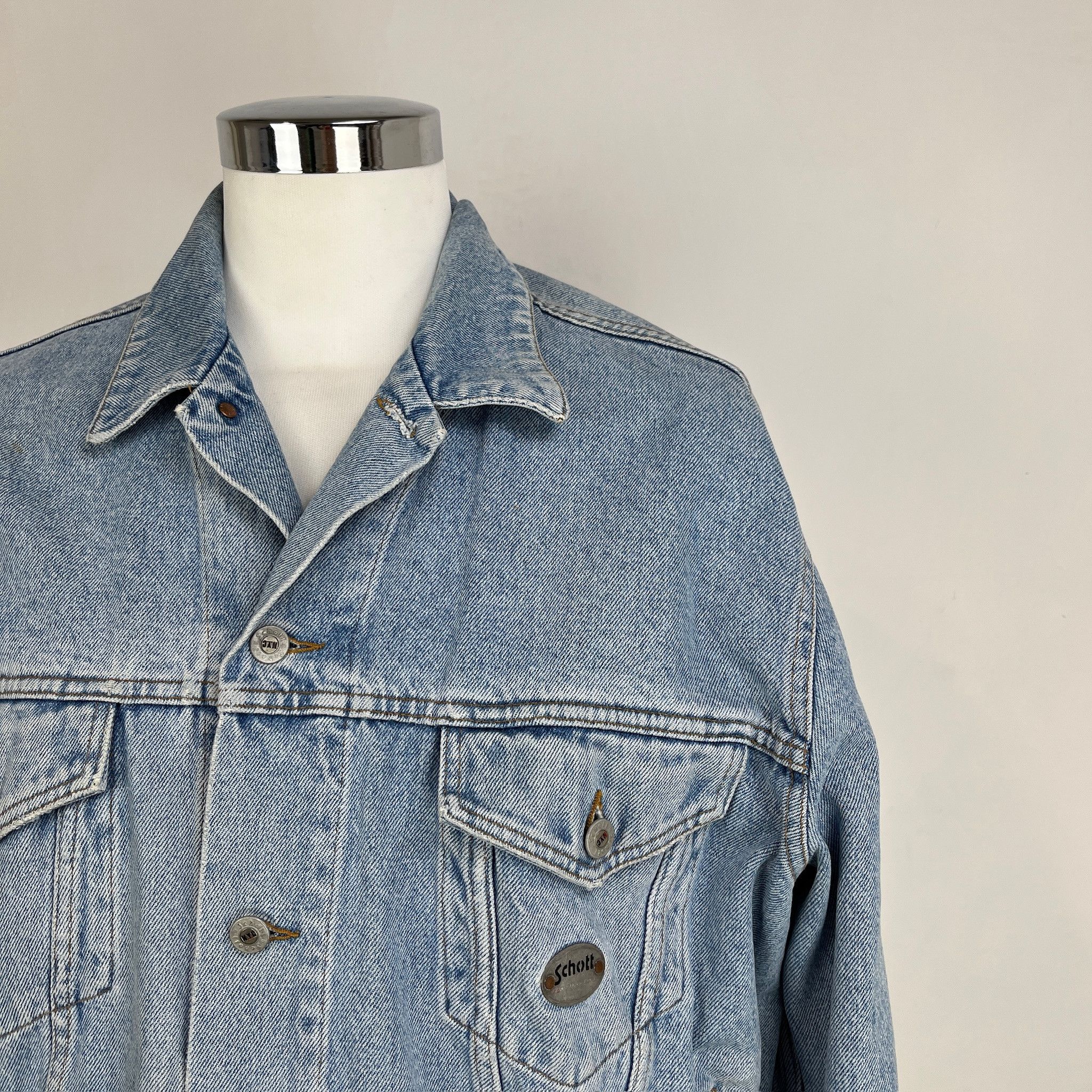 Schott Giacca SCHOTT Denim '90s – XXL Size US XXL / EU 58 / 5 - 2 Thumbnail
