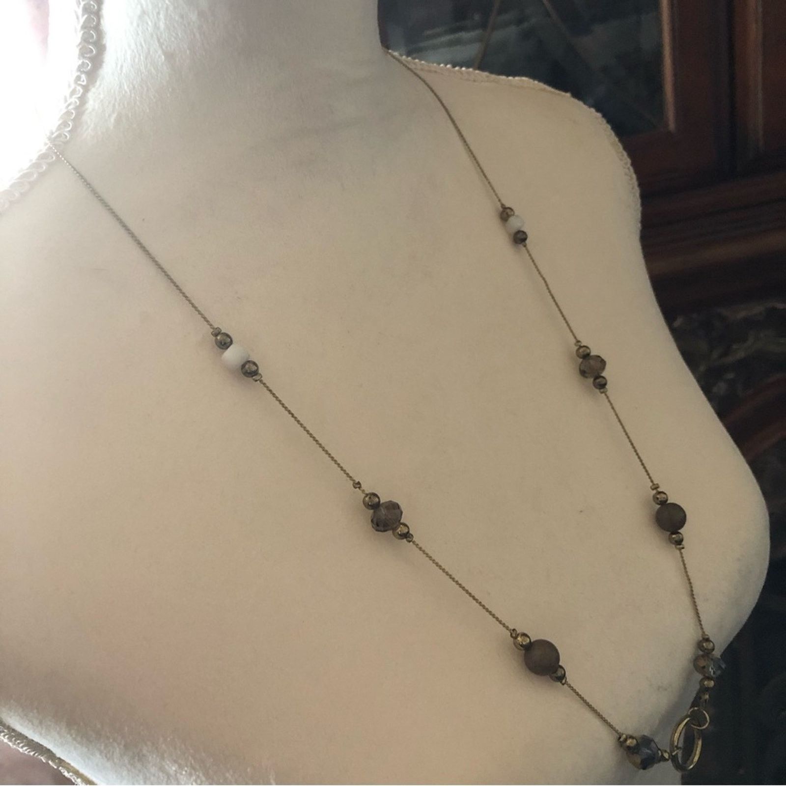 Jewelry Elegant minimalistic beaded gold tone chain necklace NWT Size ONE SIZE - 3 Thumbnail