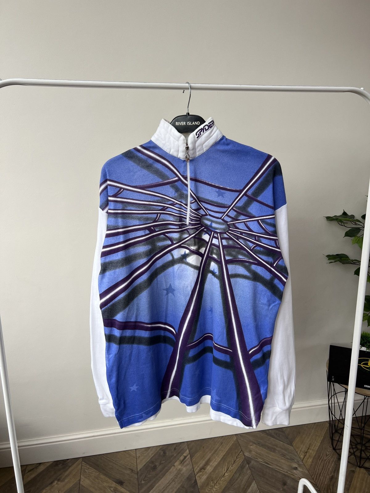 Spyder Vintage 90s Y2K Spyder Spider Web Big Logo Long Sleeve Stars Size US M / EU 48-50 / 2 - 1 Thumbnail