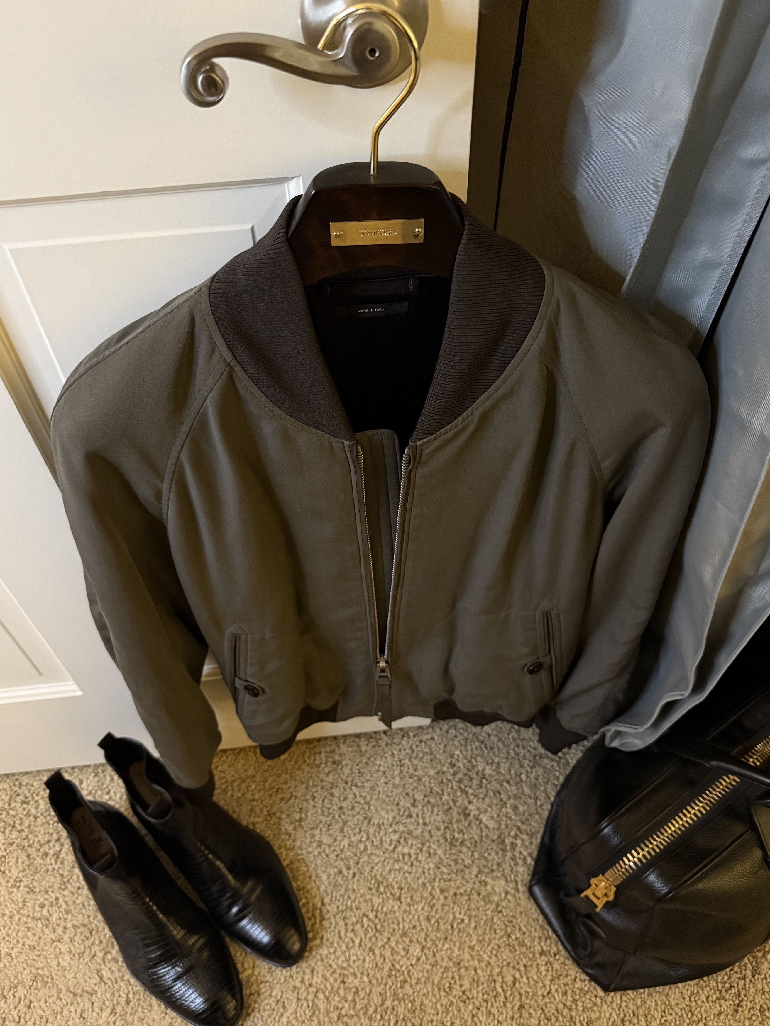 Tom Ford Effortless Cool, Rare $5,200 w/Tax 100% Silk Bomber Jacket Size US S / EU 44-46 / 1 - 12 Thumbnail