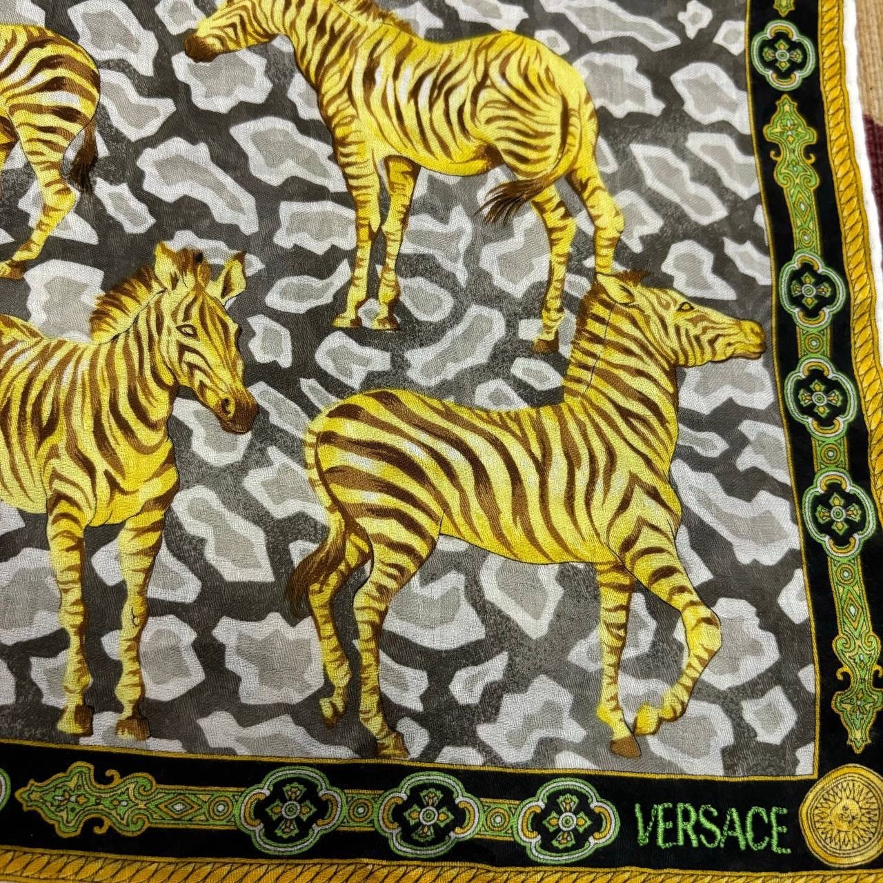 Versace Versace Style Italy Zebra Printed Scarf Neckerchief Size ONE SIZE - 3 Thumbnail