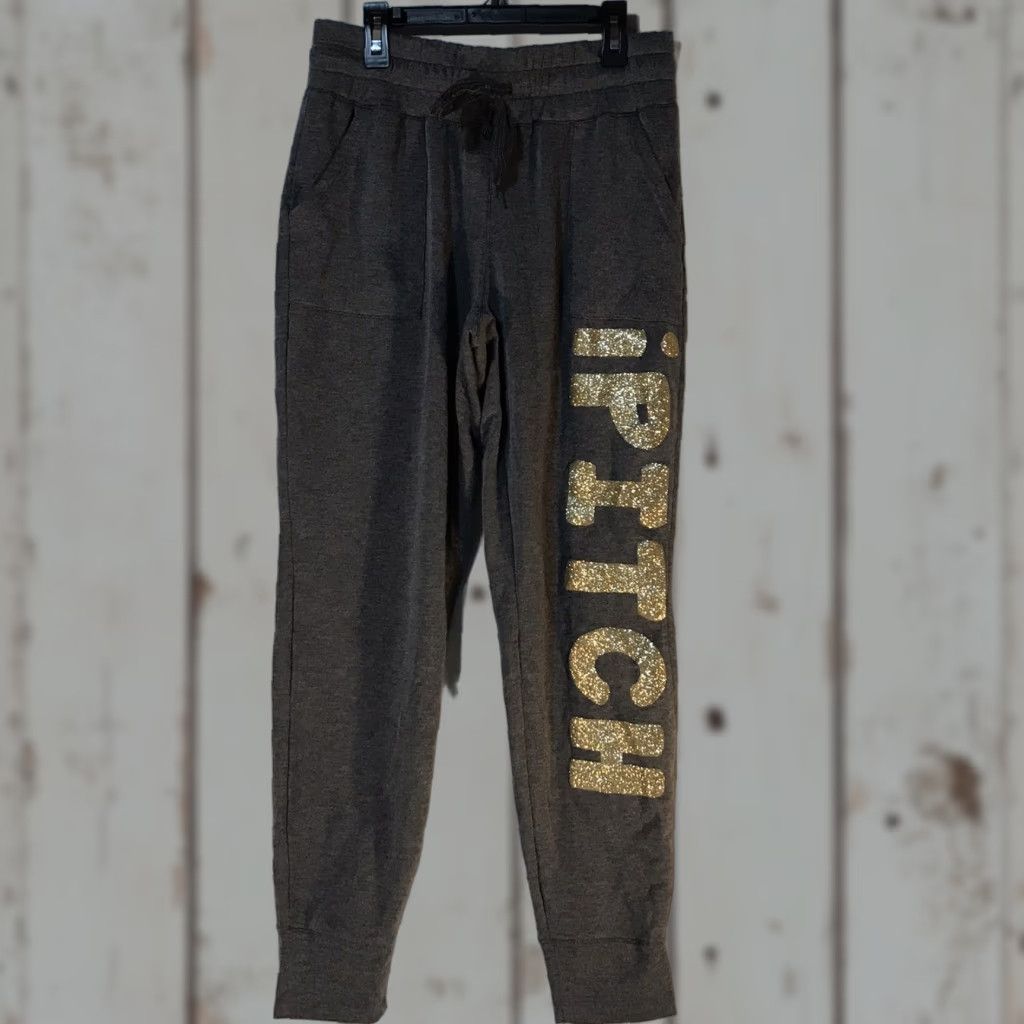 Athletic Works VINTAGE Athletic Works Women’s Joggers S Gray Glitter Graphic Softball Activewear Tapered Pants Size 28" / US 6 / IT 42 - 1 Thumbnail