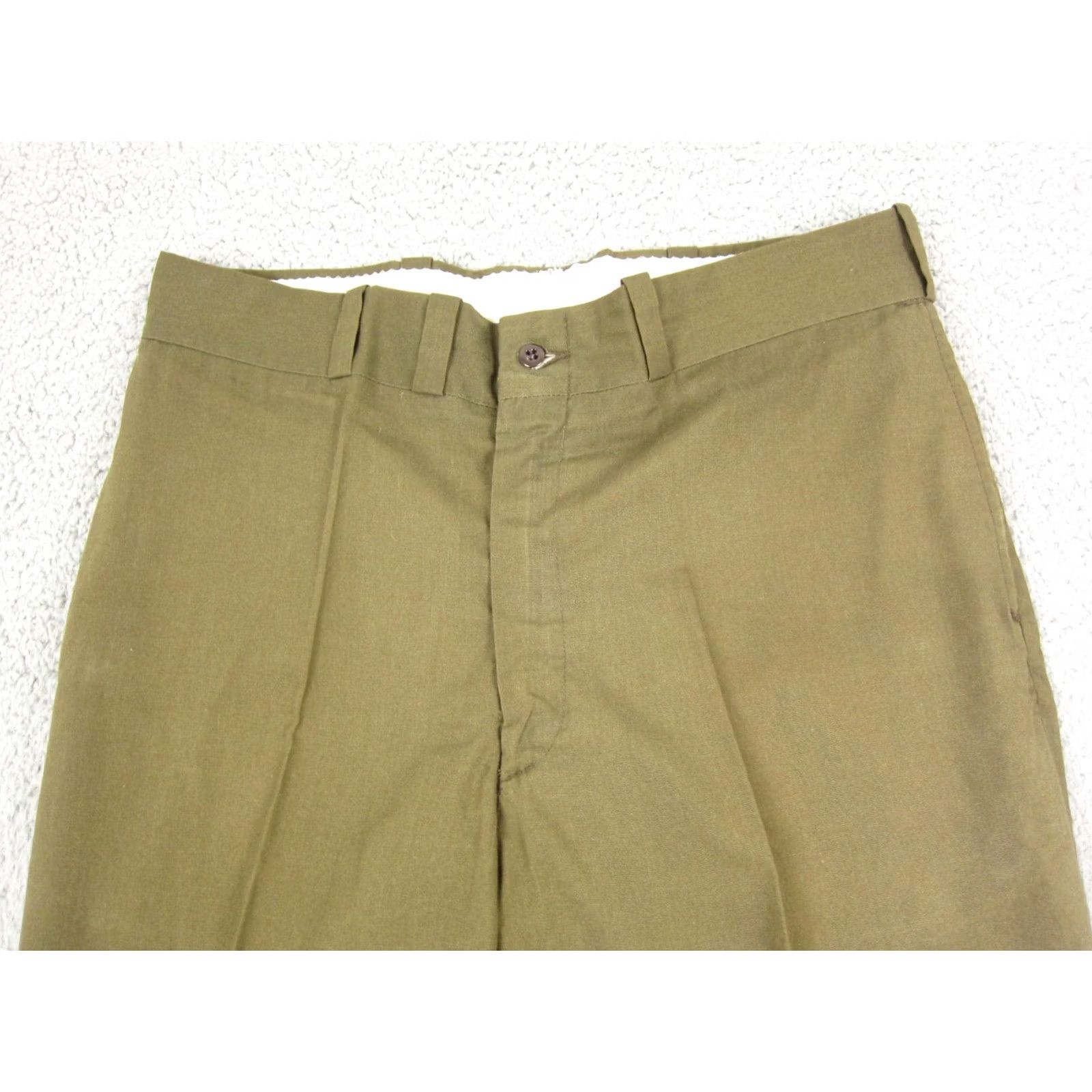 JCPenney VINTAGE JCPenney Big Mac Pants Mens W 35 L 26 Olive Green Work Talon Zip 60s 70s Size US 35 - 3 Thumbnail