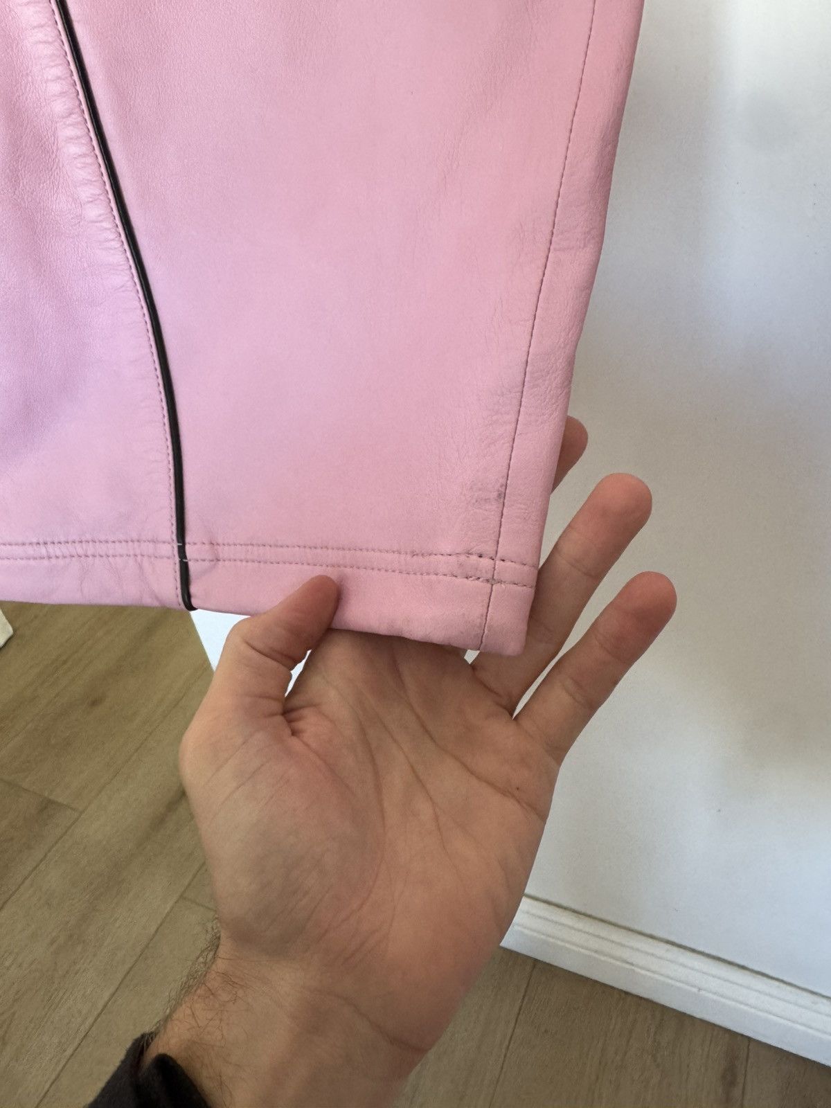 Supreme × Umbro Pink Leather track pants Size US 36 / EU 52 - 3 Thumbnail