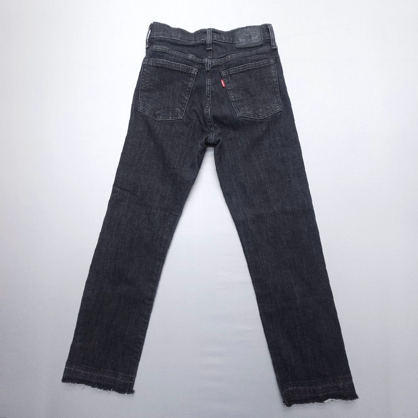 Levi's VINTAGE Levi's Wedgie Straight Jeans Womens 25 Black Button Fly Stretch Denim Size 42" / US 20 - 2 Thumbnail