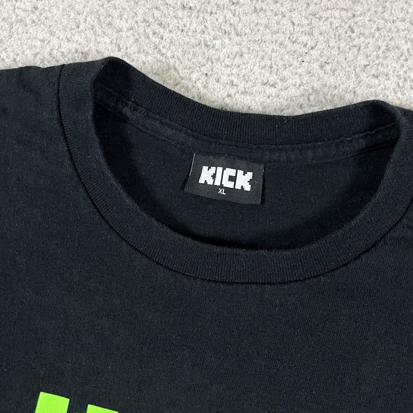 Logo 7 Kick Stream Shirt Mens XL Logo Graphic Print Crew Neck Cotton Black T-Shirt Size US XL / EU 56 / 4 - 2 Thumbnail