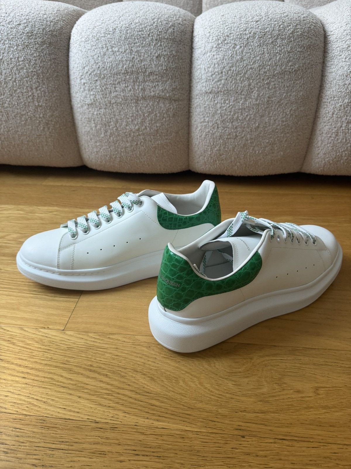 Alexander McQueen Alexander McQueen Green Snakeskin Sneaker Size US 15 / EU 48 - 2 Thumbnail