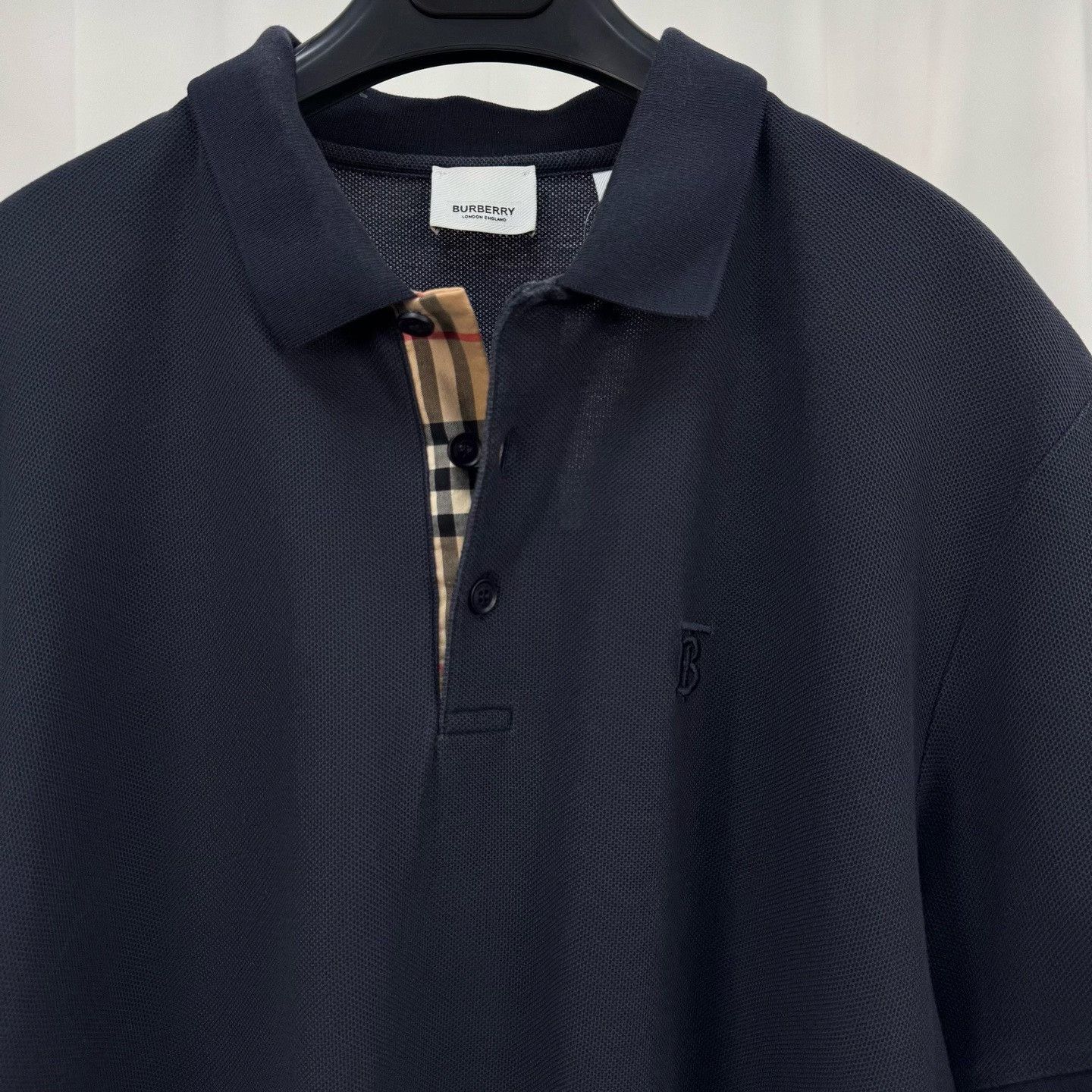 Burberry Burberry Embroidered Letter Check Polo Short Sleeve Size US XL / EU 56 / 4 - 2 Thumbnail