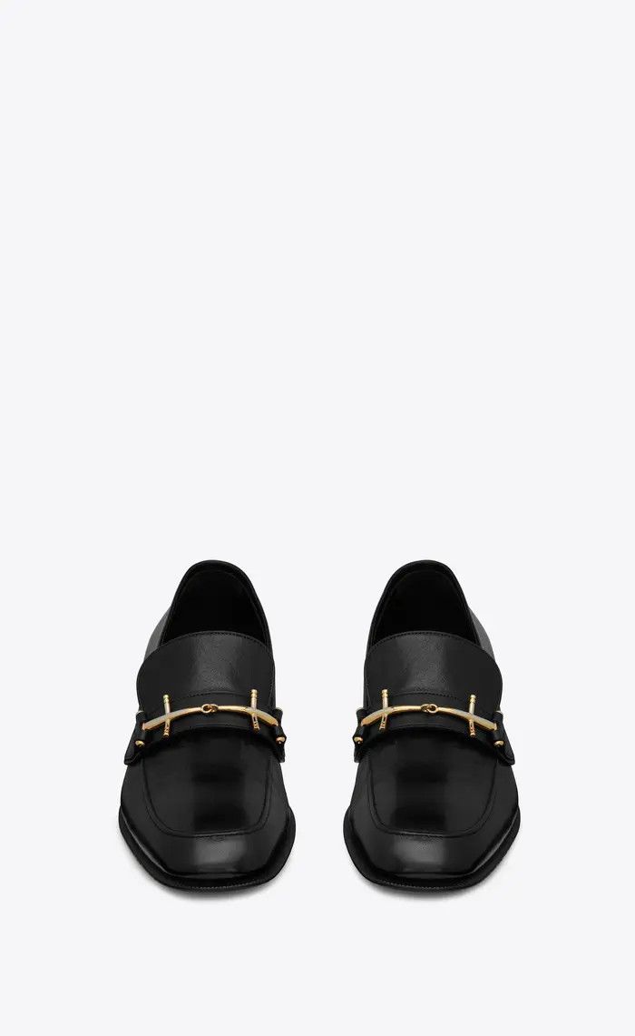 Saint Laurent Paris o1bcso1str1124 Solferino Penny Slippers in Black Size US 9.5 / EU 42-43 - 3 Thumbnail