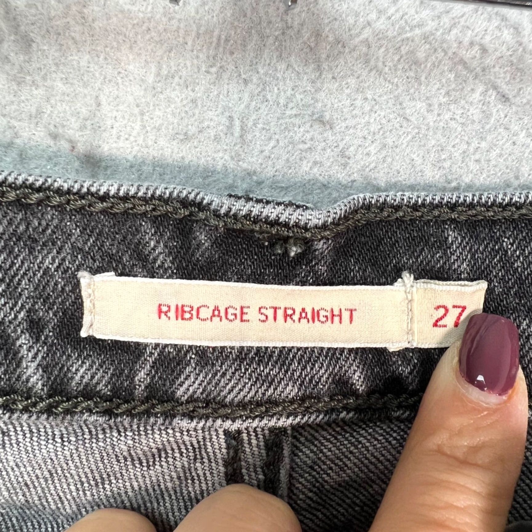 Levi's Levis Womens Jeans 27 Straight High Rise Black Wash Denim 5-Pocket Regular Vintage: No Size 27" / US 4 / IT 40 - 3 Thumbnail