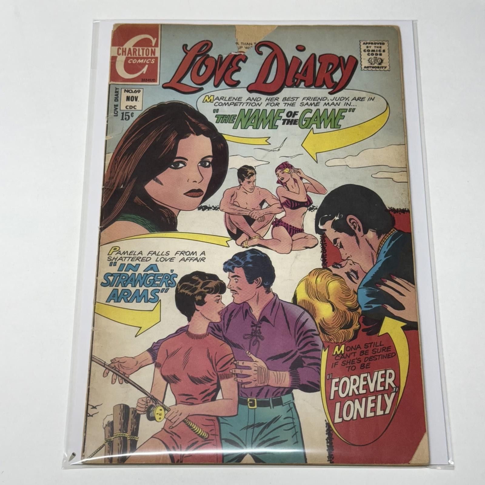 Other Vtg 1970 Charlton Comics Love Diary Vol 2 #69 Rare 15 Cents Size ONE SIZE - 1 Thumbnail