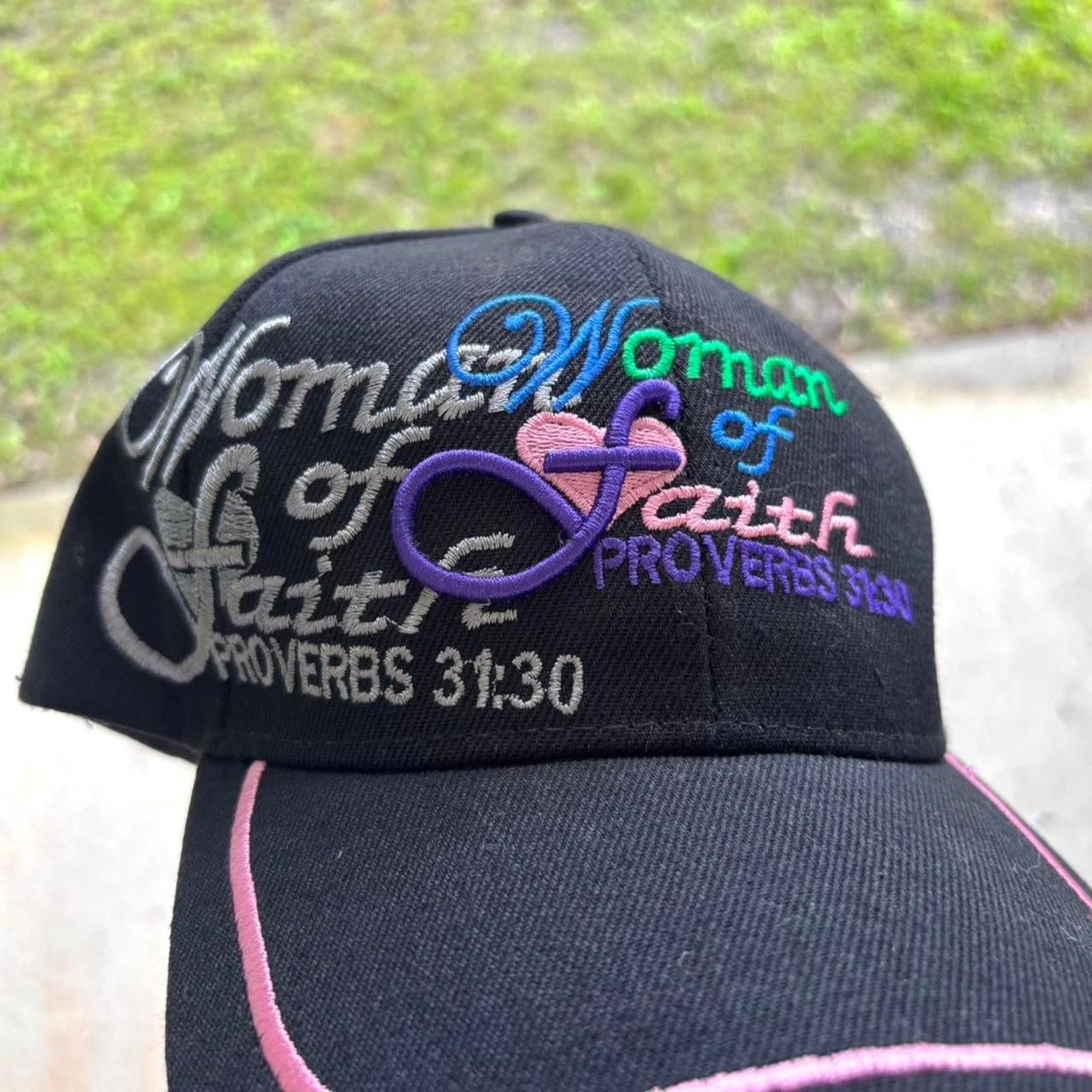 American Retro × Vintage Vintage Y2K Woman of Faith Jesus Embroidered Hat Size ONE SIZE - 2 Thumbnail