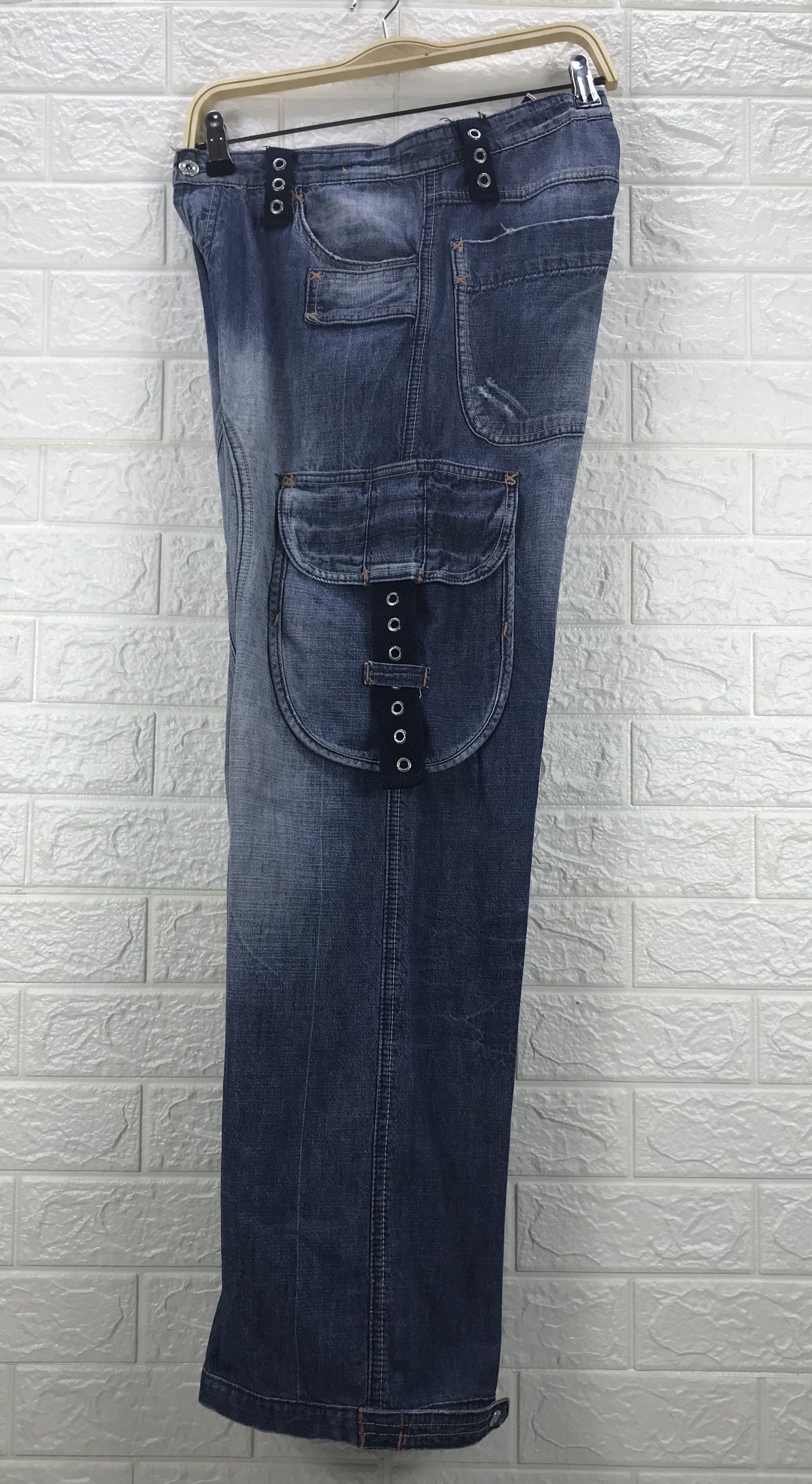 Japanese Brand Vintage Japanese Alcott Multi Pocket Cargo Baggy Jeans Size US 32 / EU 48 - 9 Thumbnail