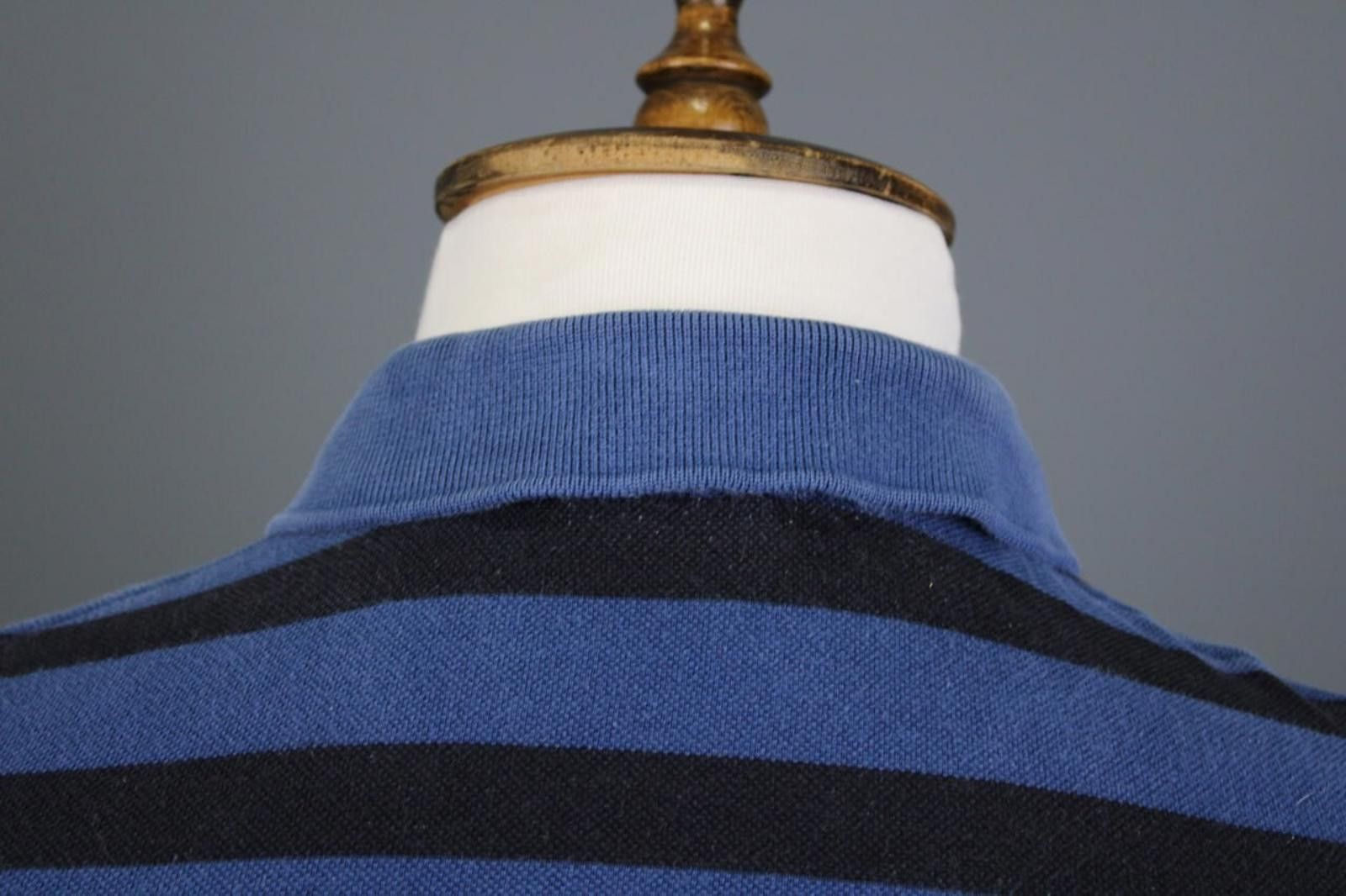 Lacoste Lacoste Blue Striped Short Sleeve Polo Shirt Size 6 / XL Size US XXL / EU 58 / 5 - 12 Thumbnail