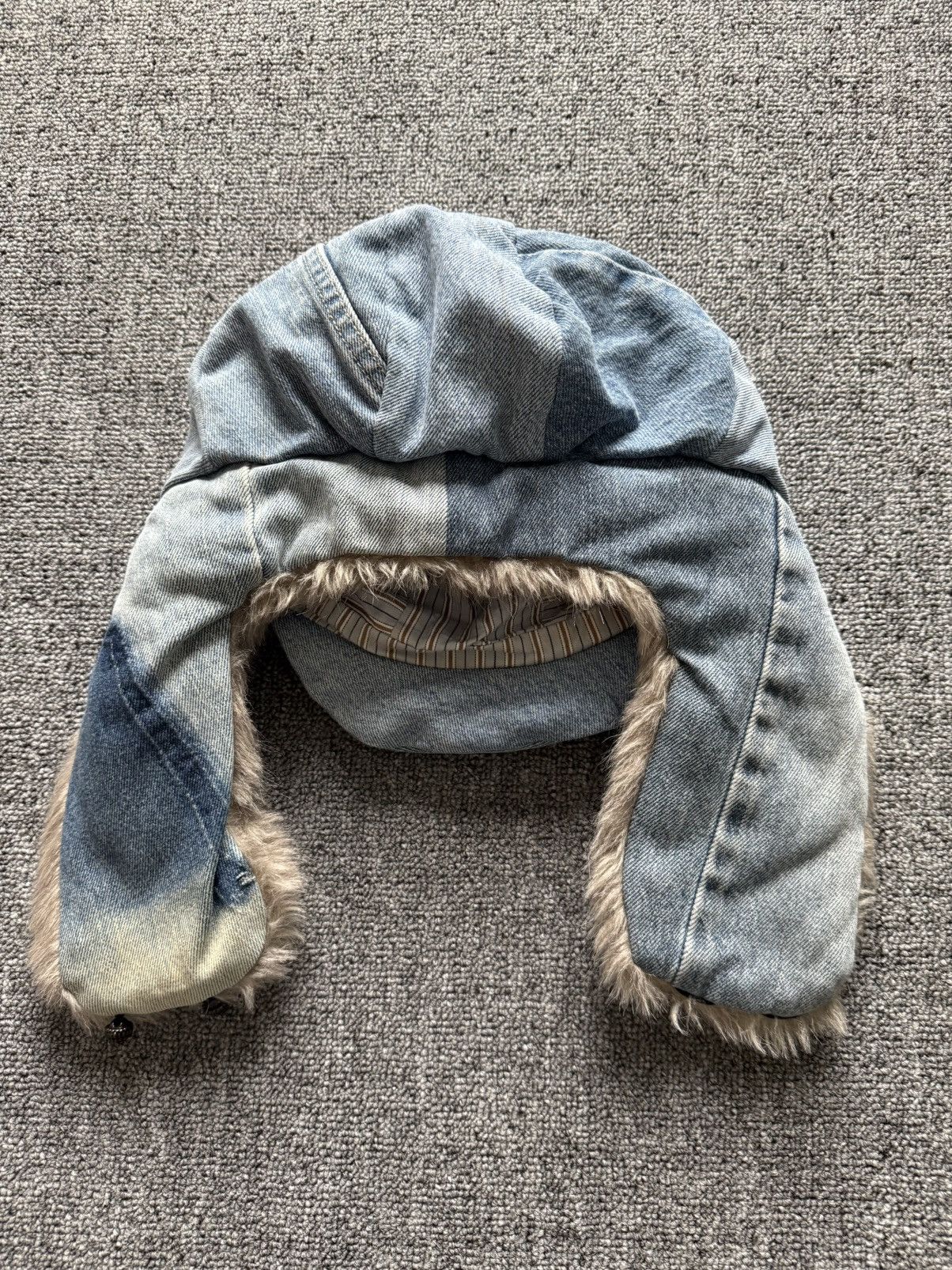 Kapital Kapital denim fur hat Size ONE SIZE - 1 Thumbnail