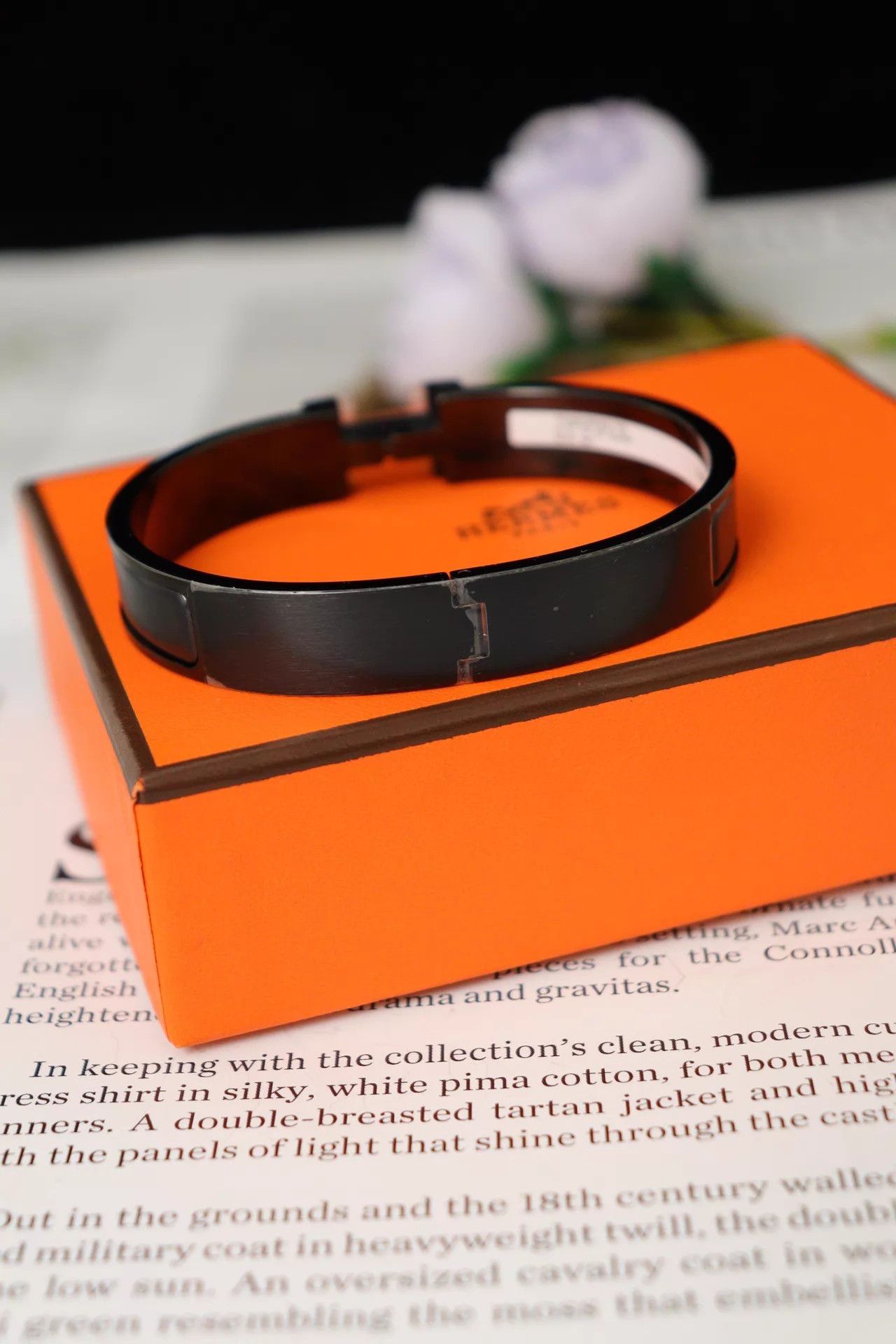 Hermes Hermès H Bracelet Black 17.5cm box & dust bag Size ONE SIZE - 5 Thumbnail